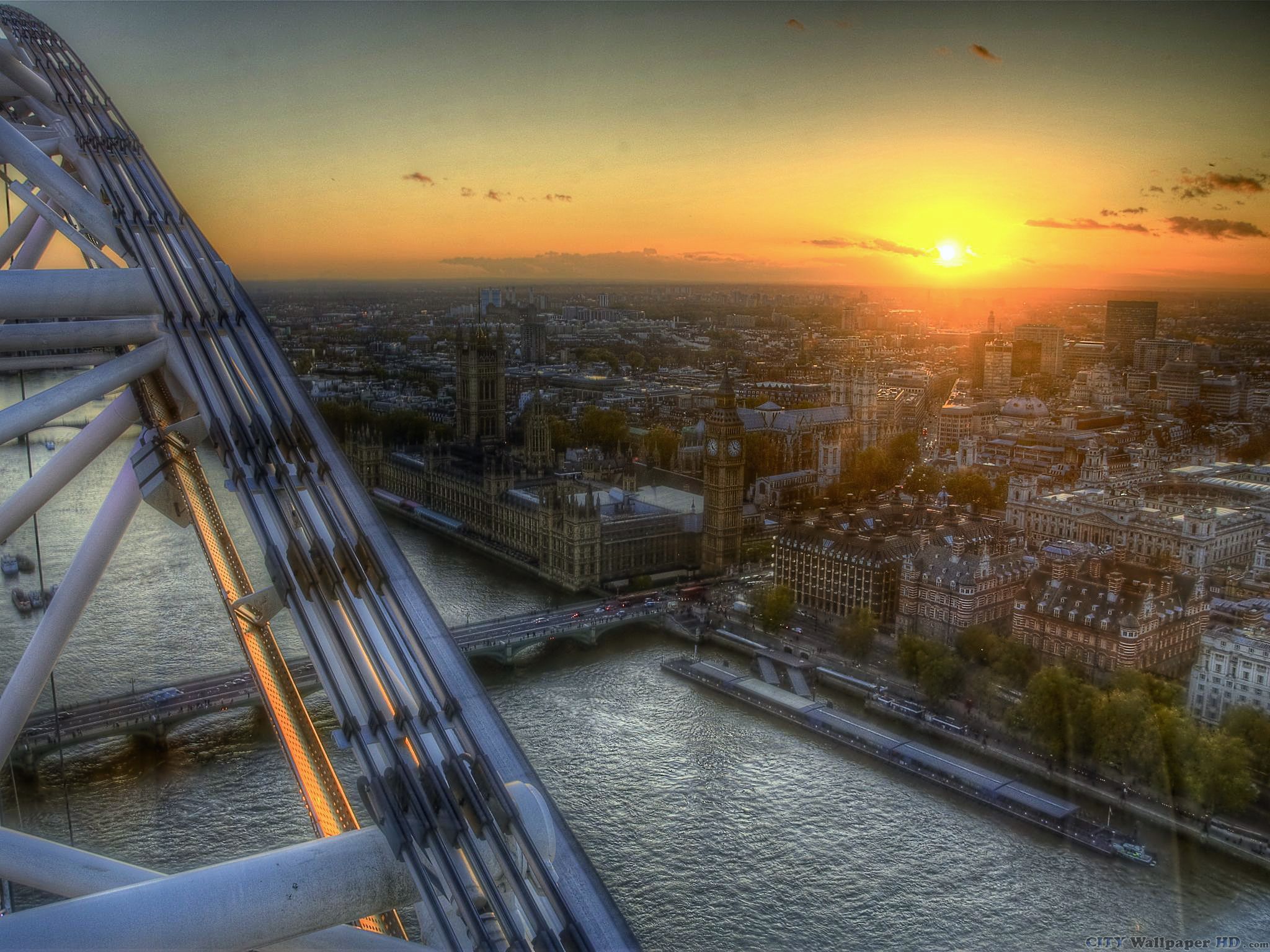 Magnificent views of the beautiful city of London, one of the most popular and populous cities in the world