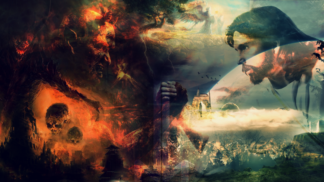 Heaven and hell wallpaper