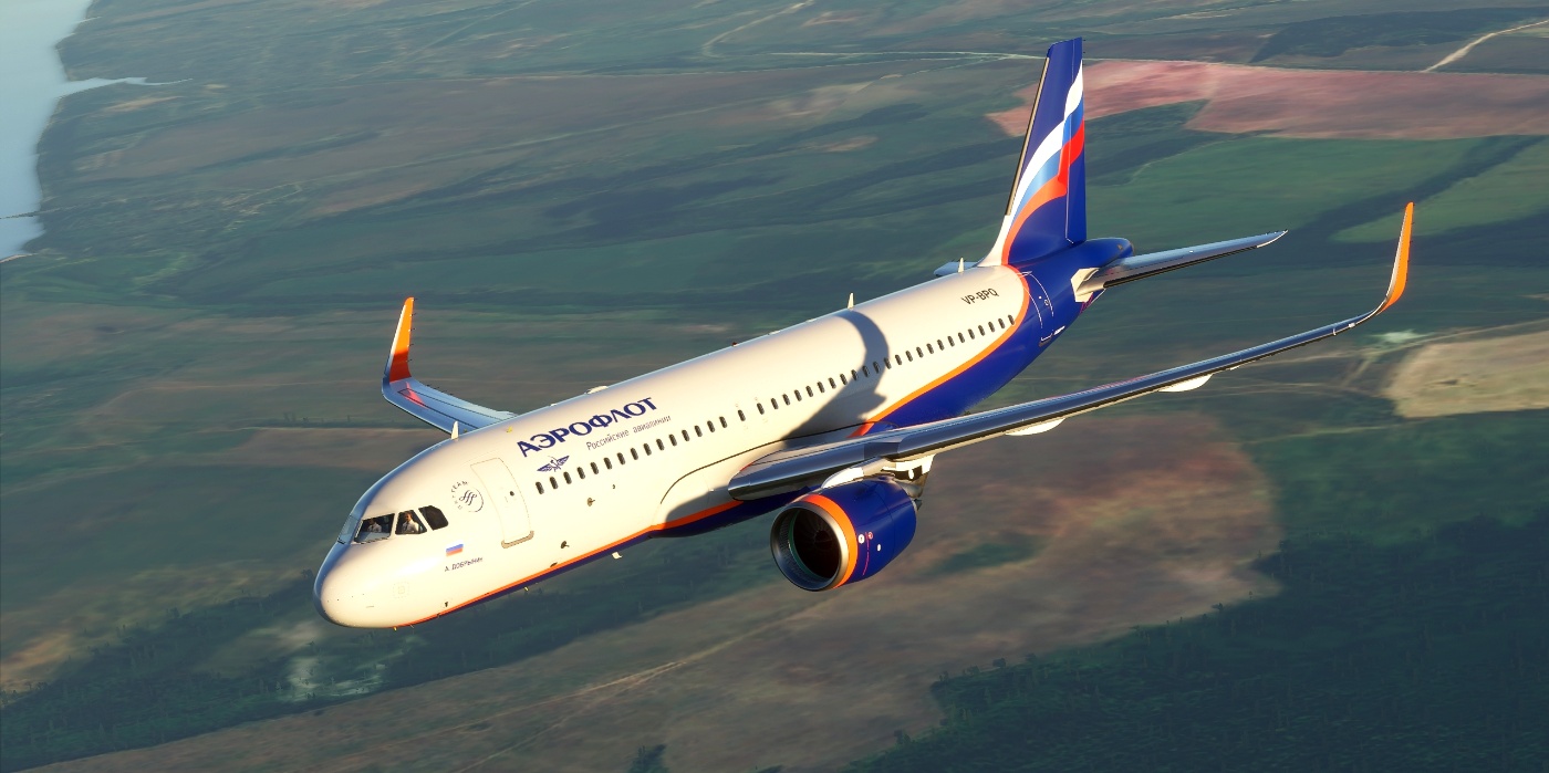Aeroflot Russian Airlines A320neo VP BPQ A. Dobrynin Microsoft Flight Simulator