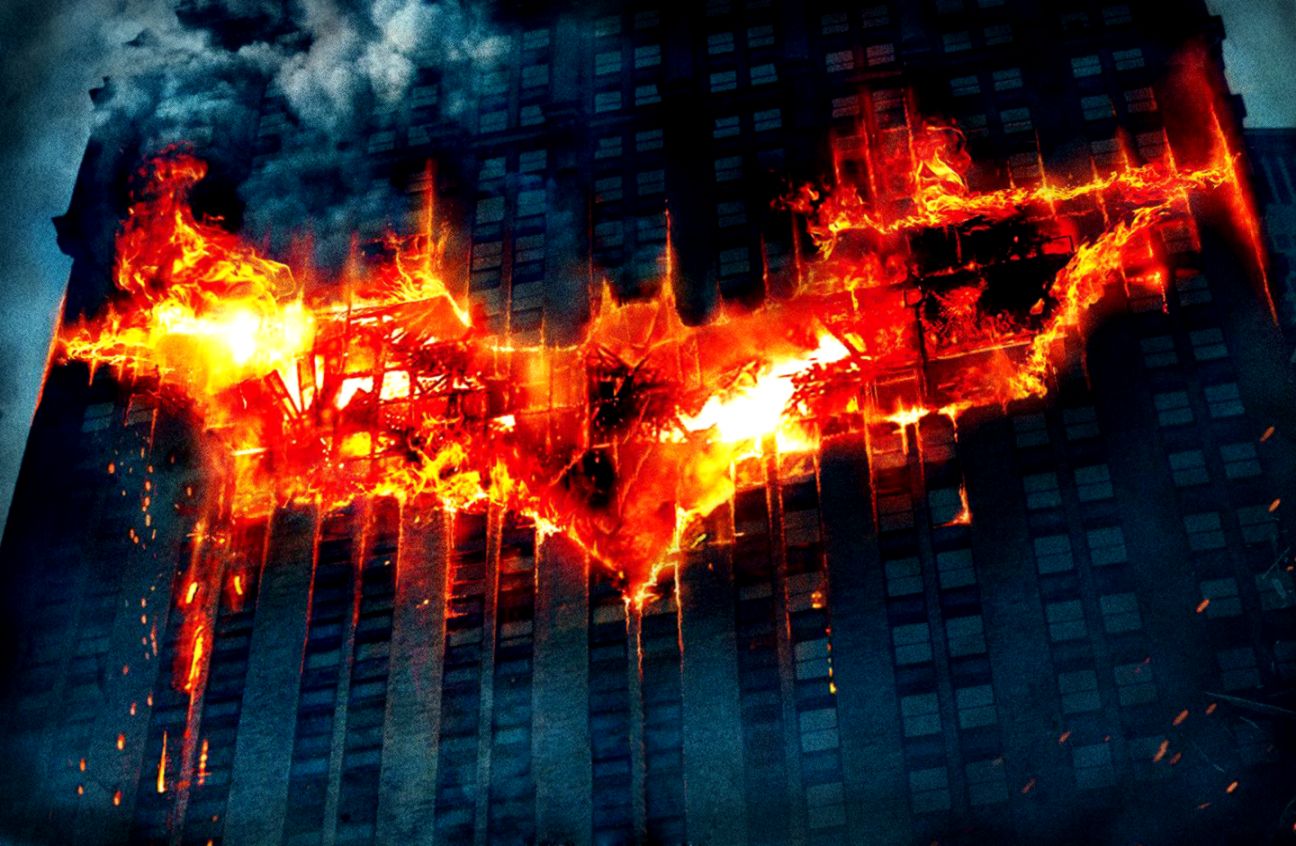 Batman Dc Comics The Dark Knight Batman Logo Wallpaper The Dark Knight Fire