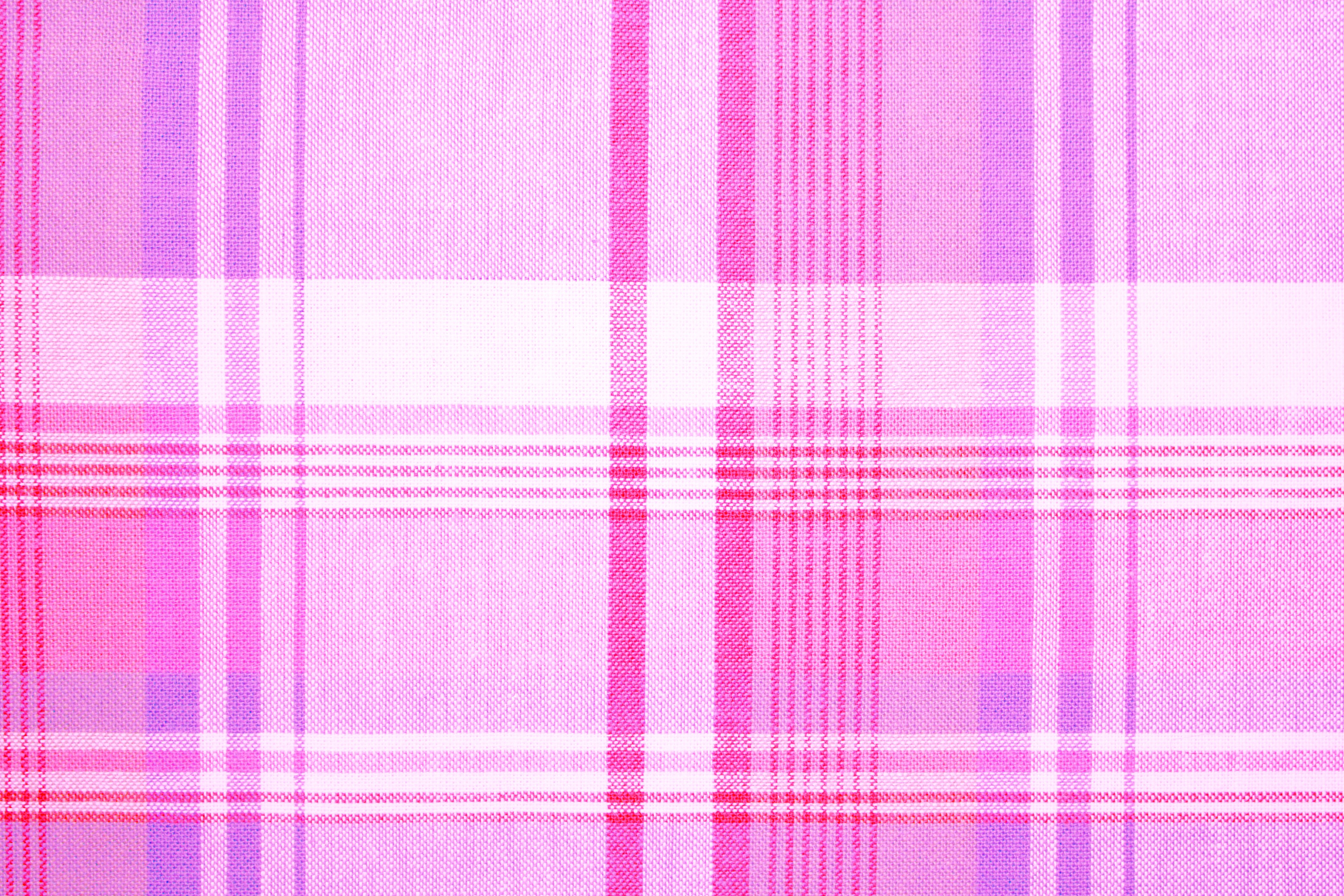 Pink and Purple Plaid Fabric Texture Picture. Free Photograph. Photo Public Domain