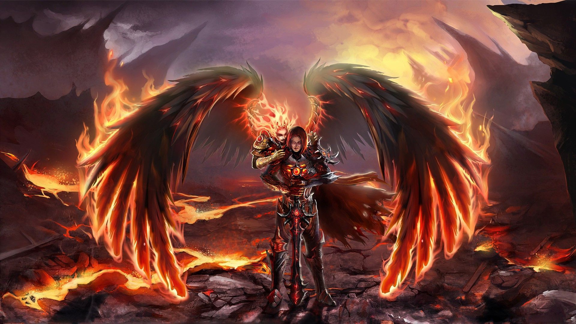 love magic HD live wallpaper, demon, mythology, geological phenomenon, cg artwork, fictional character