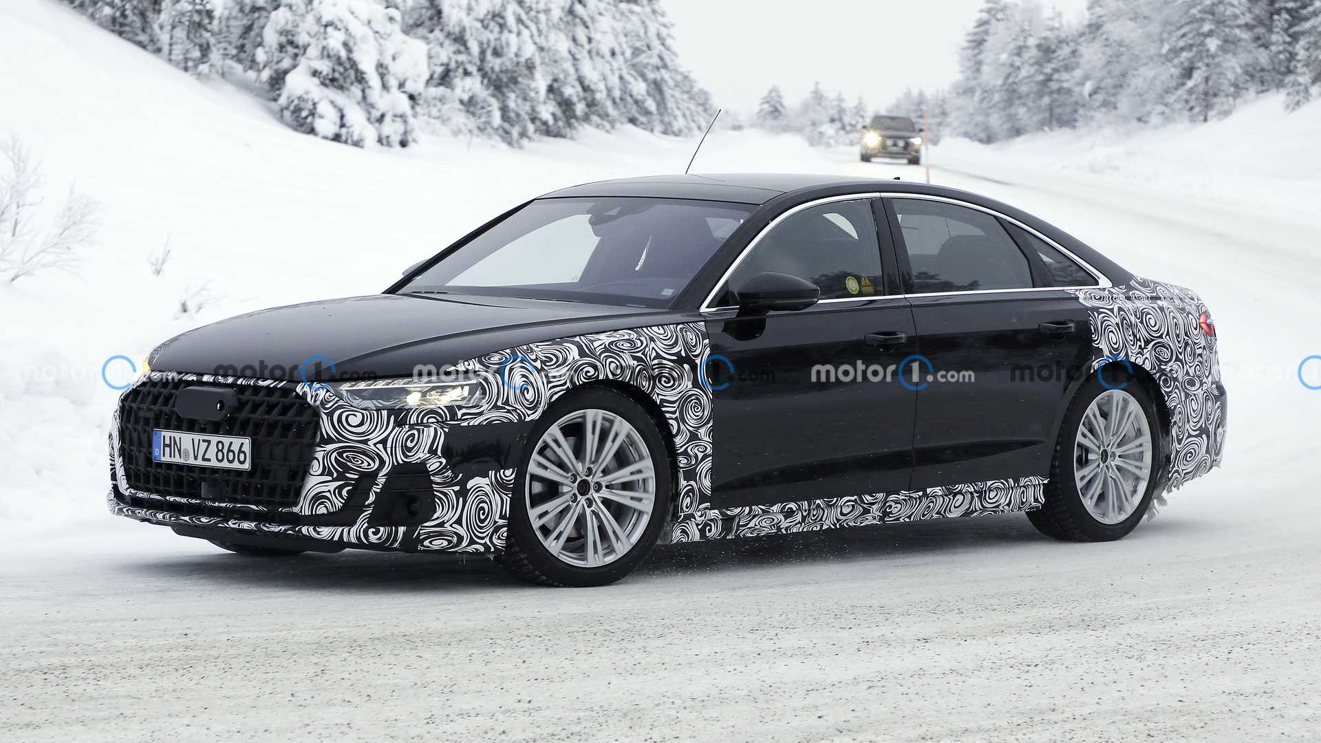 2022 Audi A8 Facelift Spied With Updated Lights And Front Grille