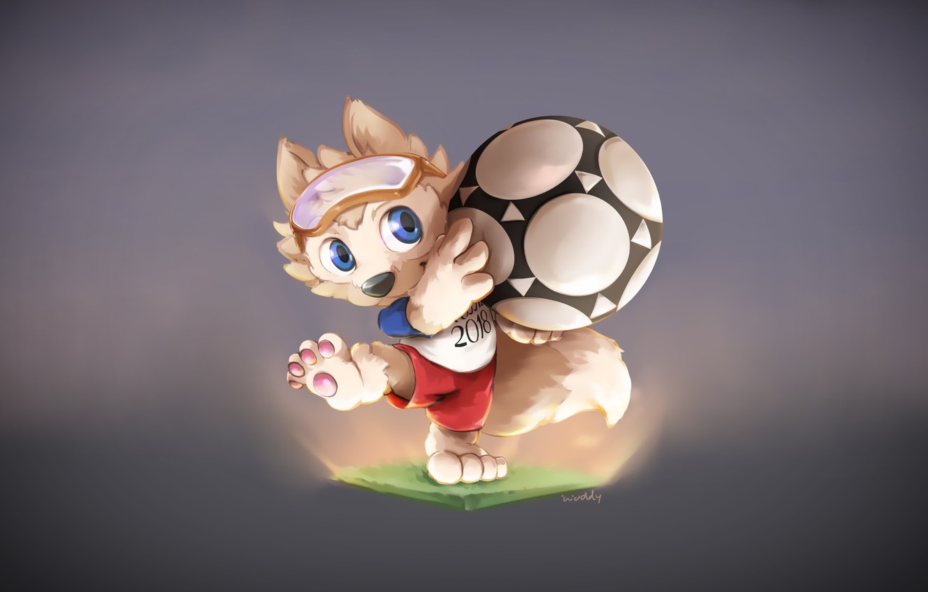 Wallpaper The ball, Sport, Football, Wolf, Russia, 2018, FIFA, FIFA, World Cup 2018, Mascot, Zabijaka, Talisman, The world Cup 2018, Russia 2018, FIFA World Cup 2018, World Cup - for desktop, section арт