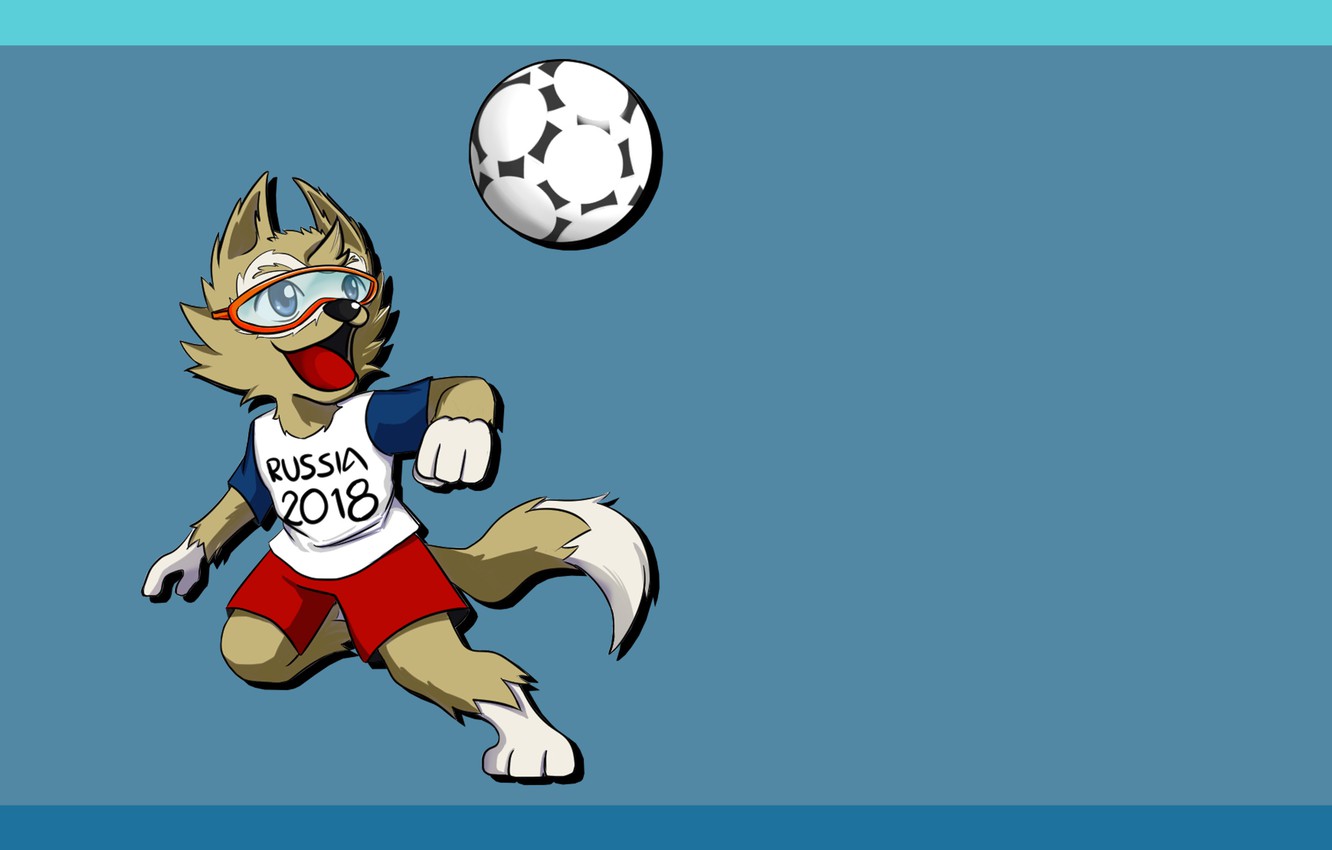 Wallpaper The ball, Football, Wolf, Russia, Art, 2018, FIFA, FIFA, World Cup 2018, Mascot, Zabijaka, Talisman, The world Cup 2018, Russia 2018, FIFA World Cup 2018, World Cup - for desktop, section минимализм