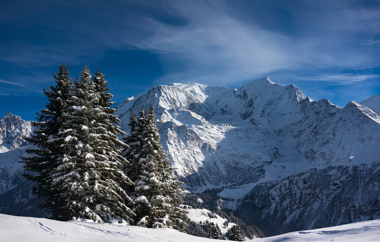 Photo Wallpaper Snow, Mountains, France, Ate, Alps