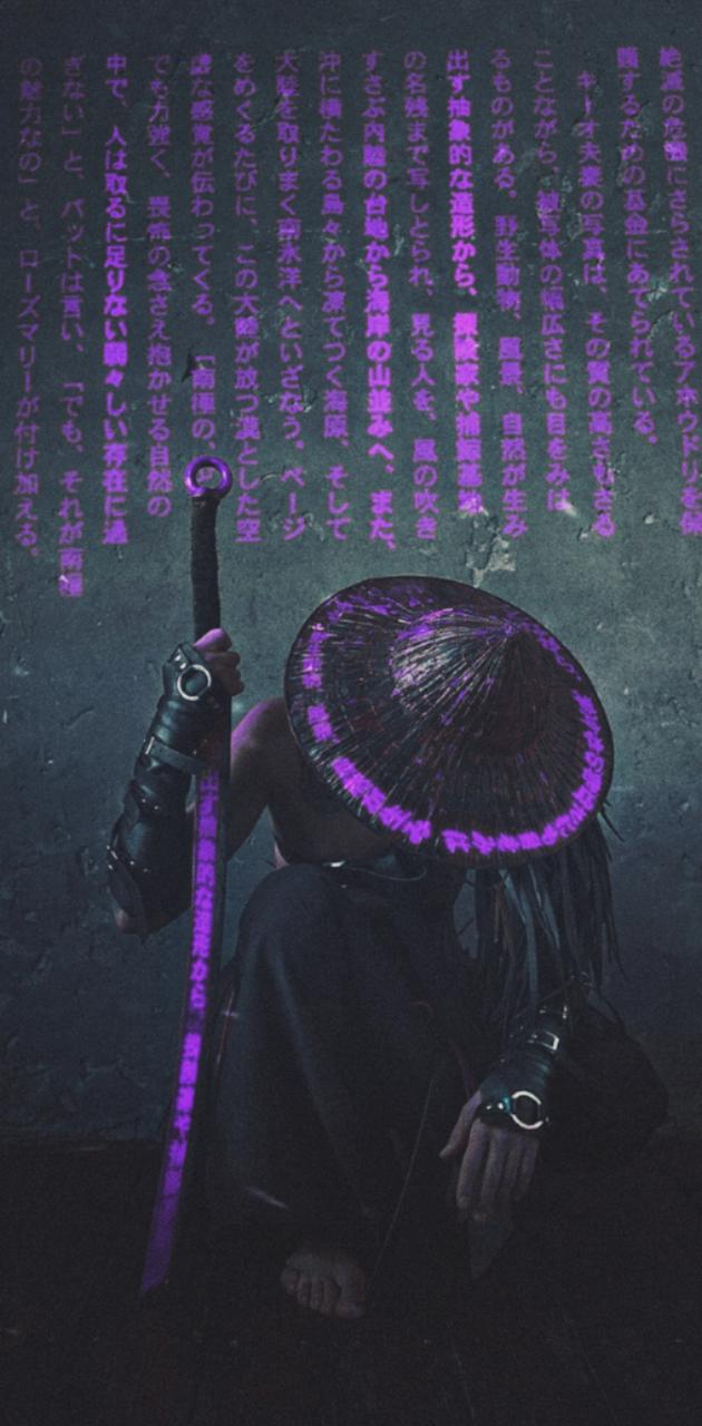 Samurai IN Purple wallpaper
