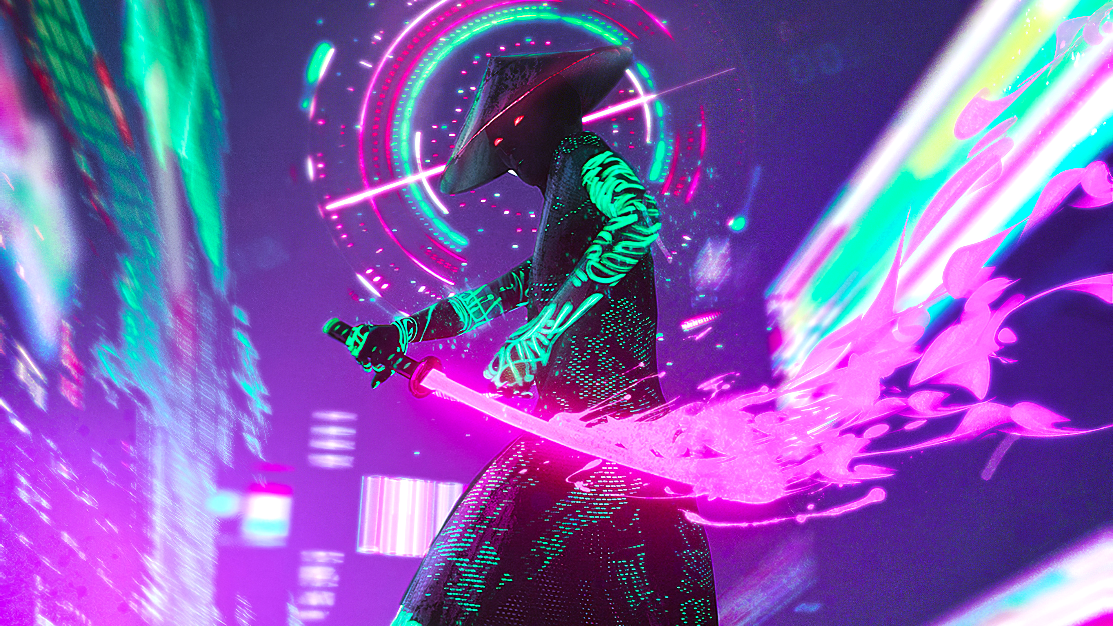 Neon Samurai [3840x2160]