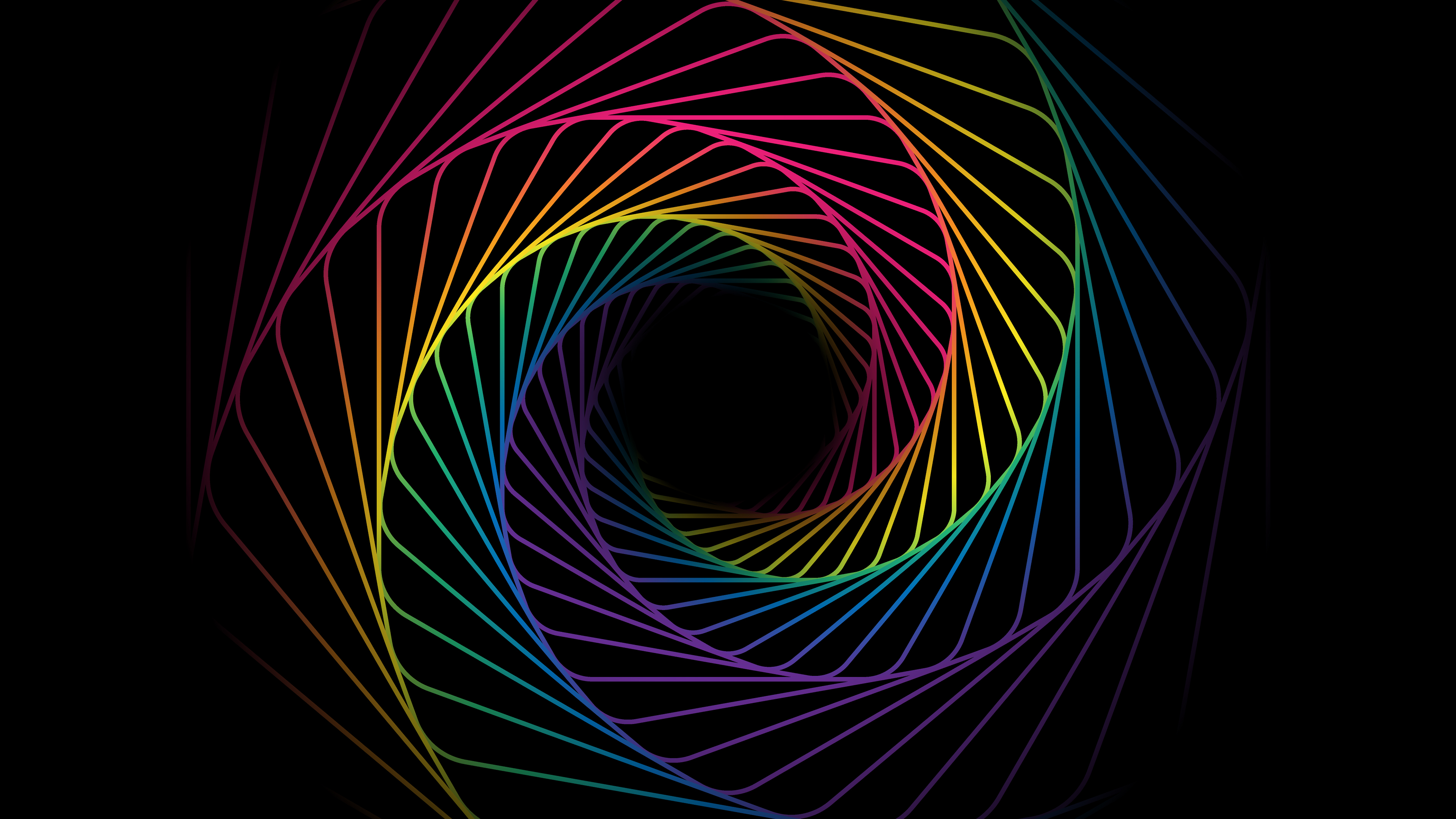 Free download Cosmic Rainbow Swirl Spiral Black background Multicolor 4k [3840x2160] for your Desktop, Mobile & Tablet. Explore Multi Color 4k Wallpaper. Multi Color Background, Multi Color Wallpaper, Multi