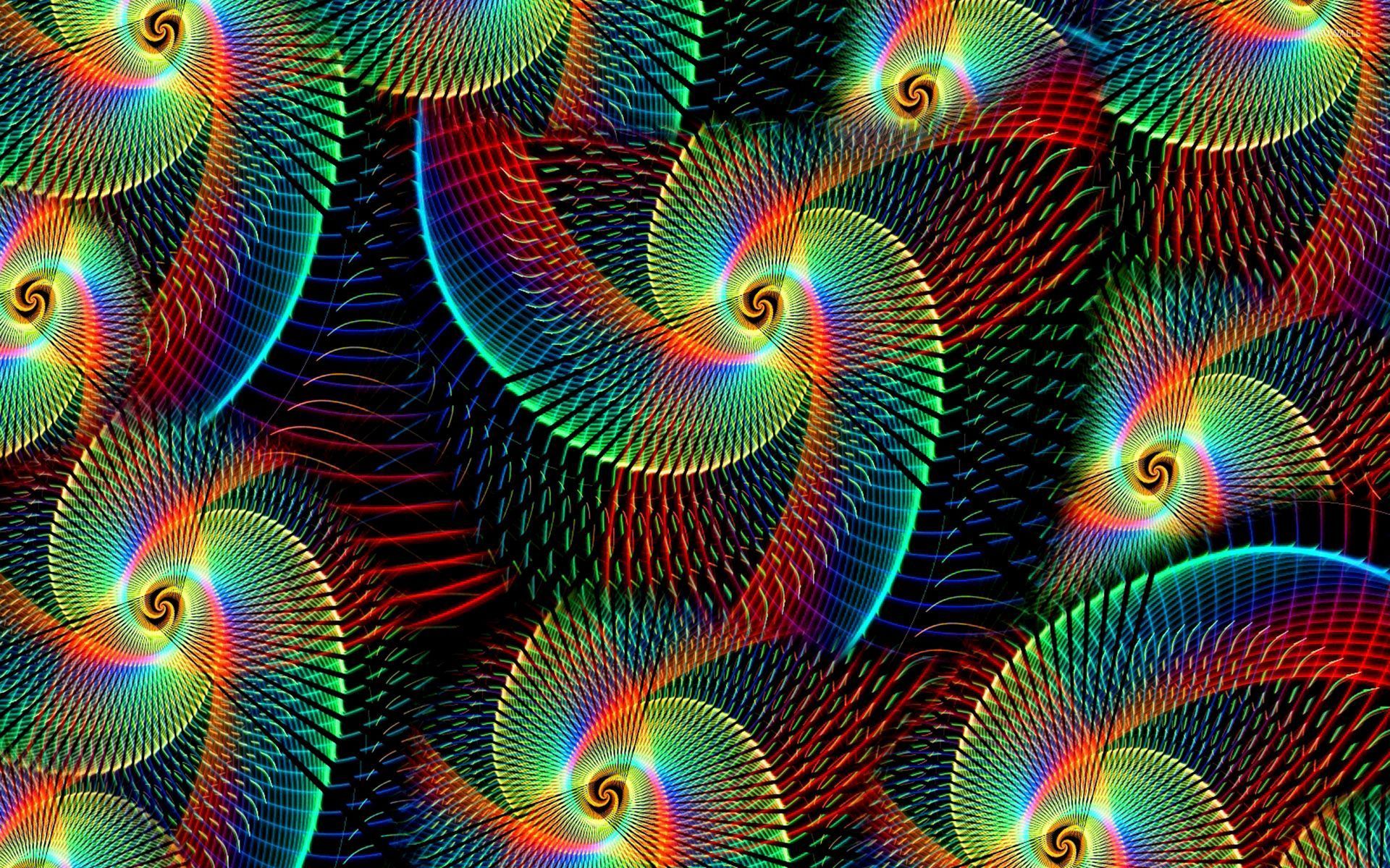 Rainbow swirls wallpaper wallpaper