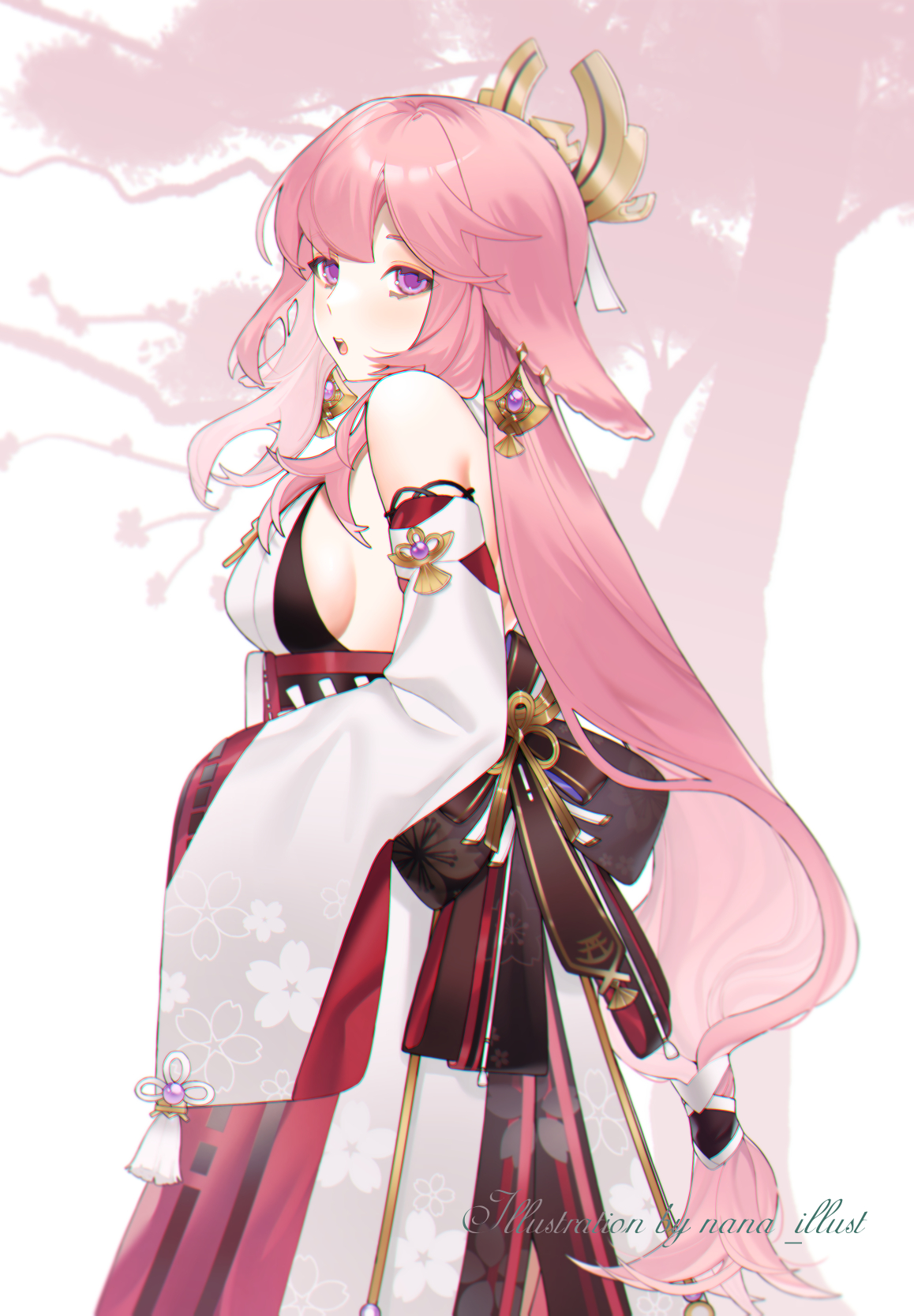 yae miko (genshin impact) drawn