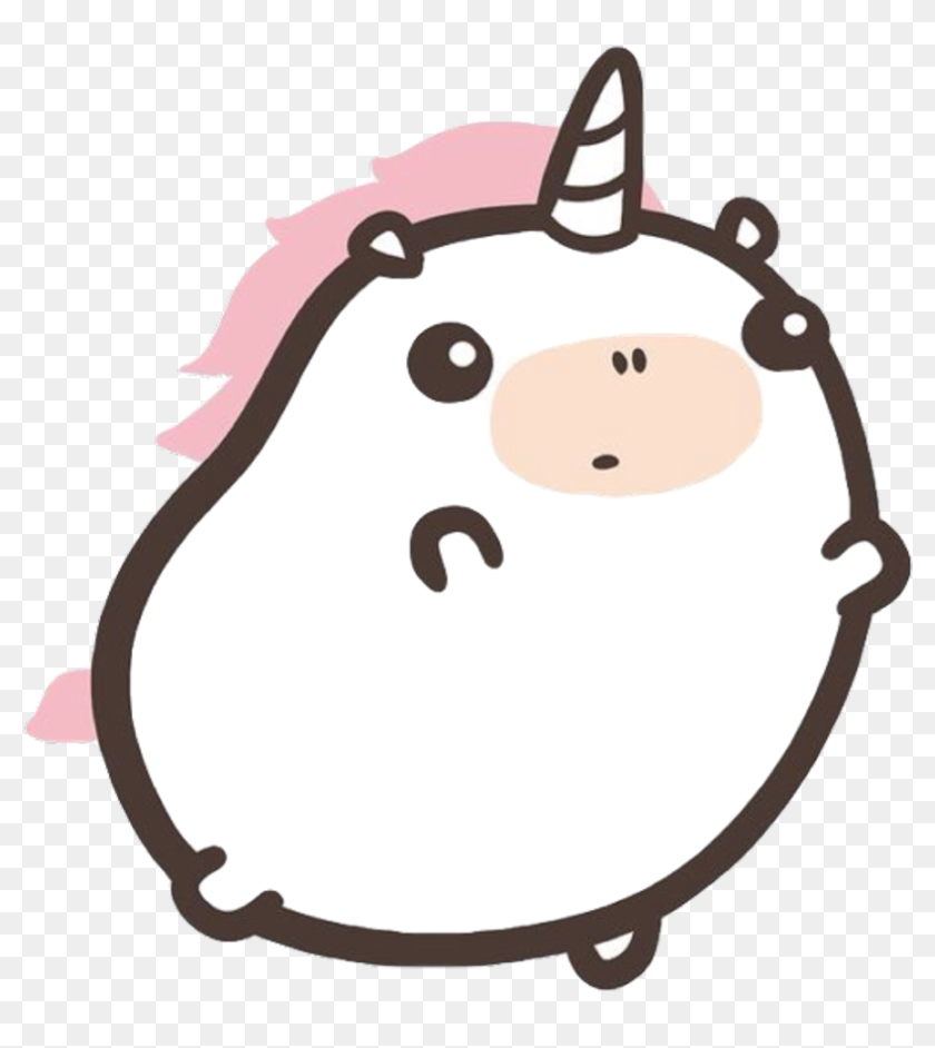 kawaii #unicorn #cute #chubby #fat #horn #magic #magical Fat Unicorns Png, Transparent Png