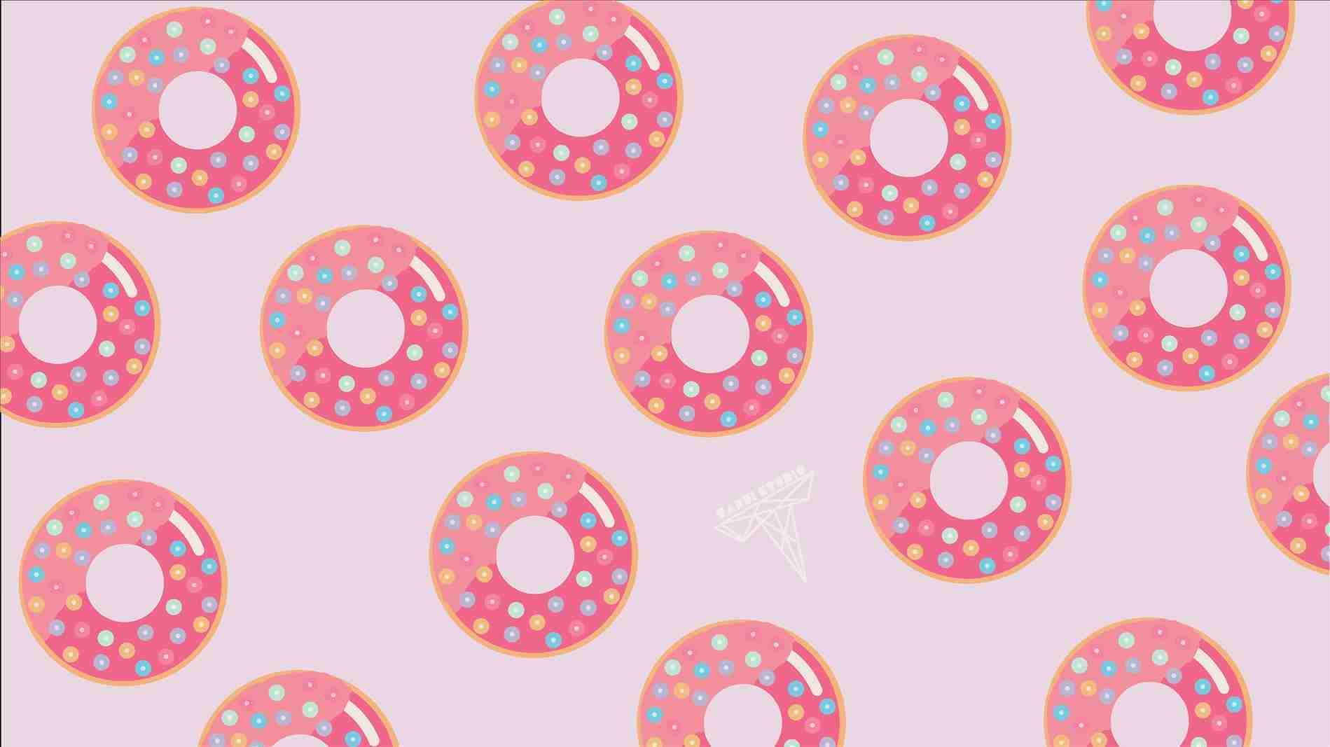 Wallpaper Donuts Pink Cute Donut Background Wallpaper & Background Download