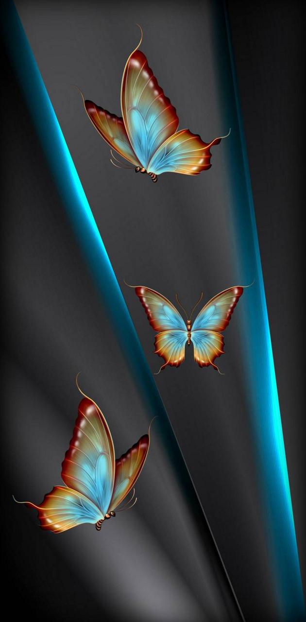Glitter butterflies wallpaper