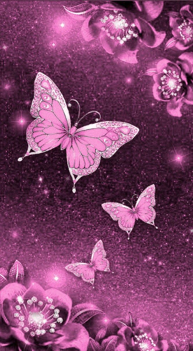 Elegant Wallpaper. Purple butterfly wallpaper, Butterfly background, Glitter phone wallpaper