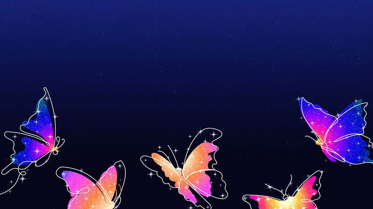 Glitter butterfly desktop wallpaper, beautiful