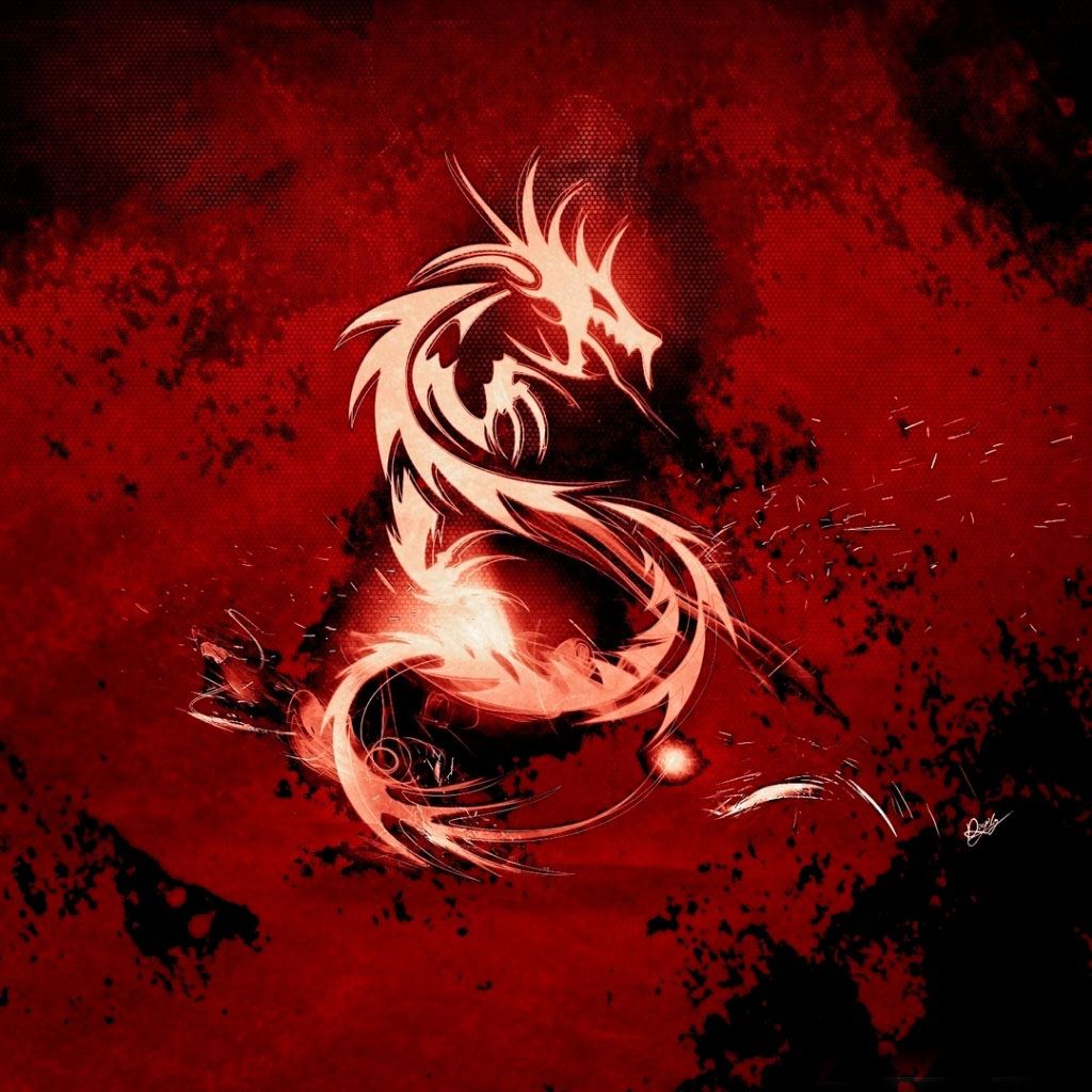 Blood Red Dragon iPad Wallpaper Free Download