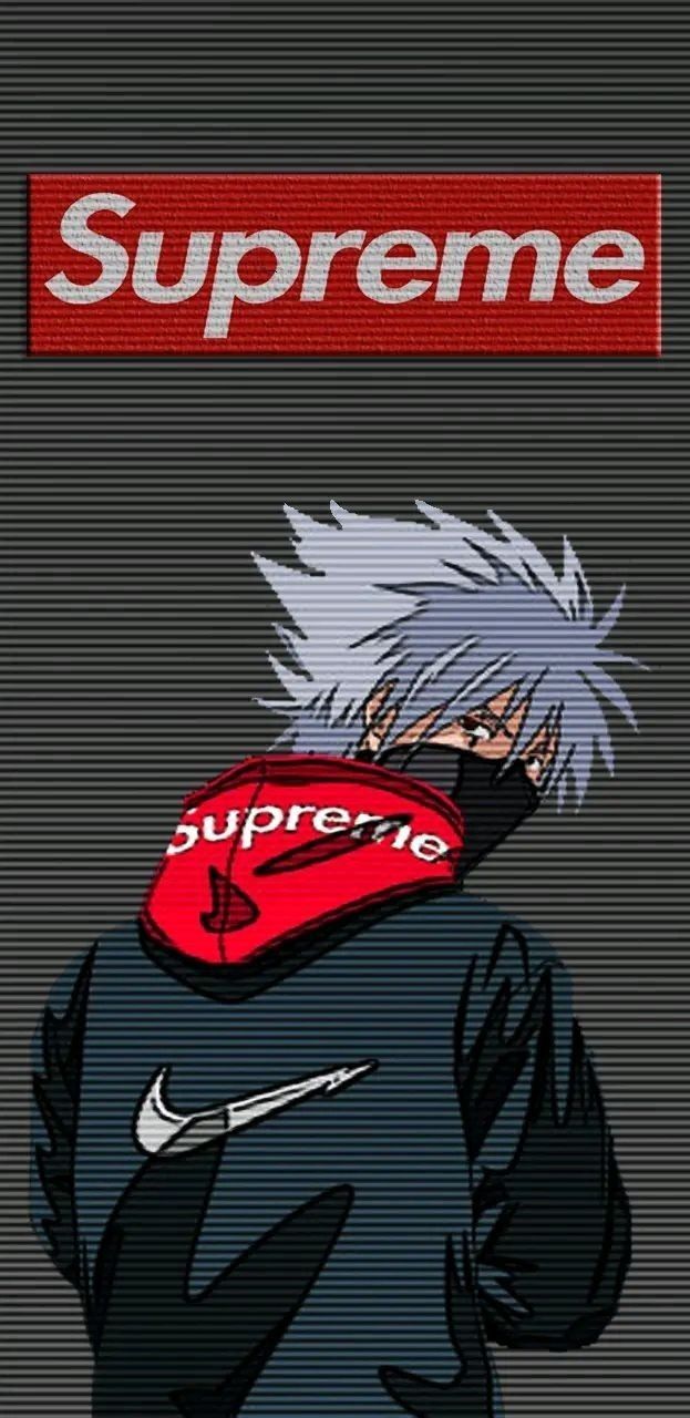 ナルト カカシ. Supreme iphone wallpaper, Naruto wallpaper iphone, Supreme wallpaper