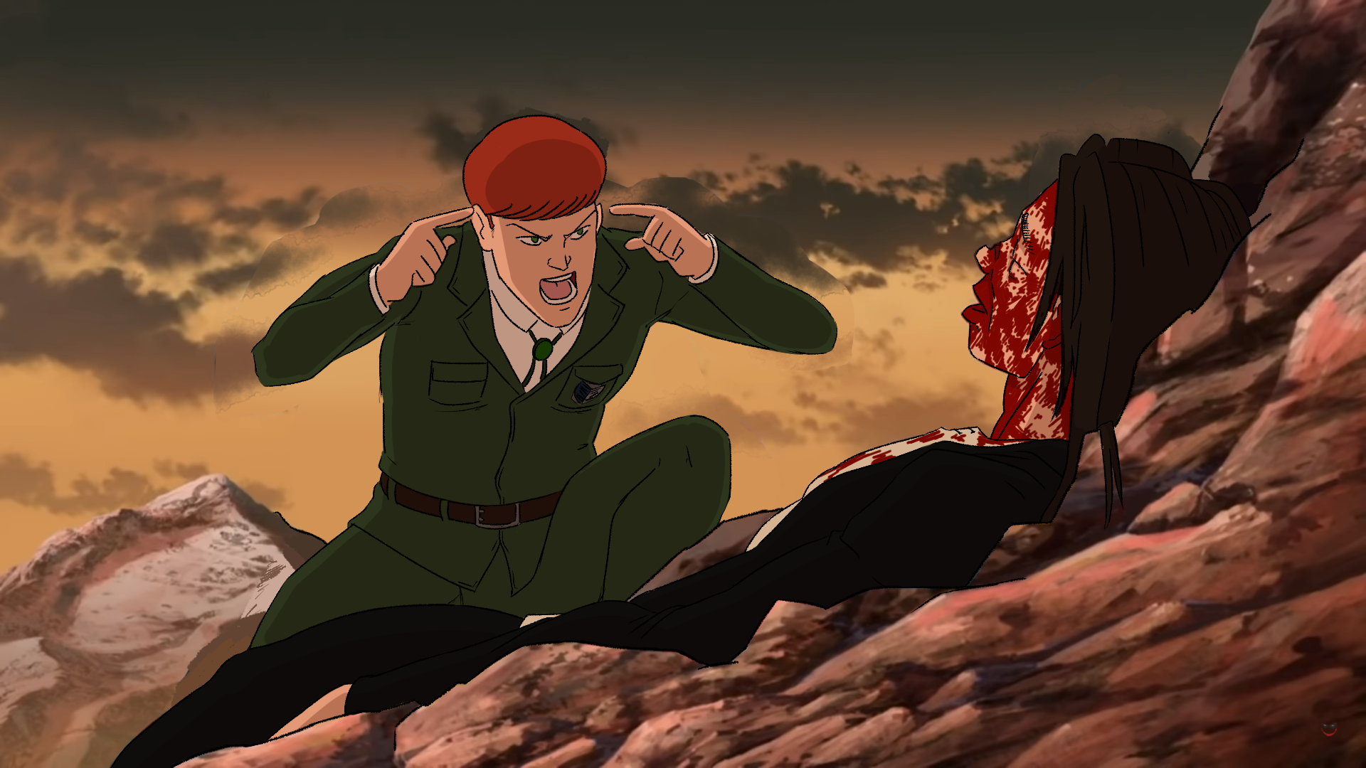 YOU'RE HOLDING BACK ON THE RUMBLING TO SAVE PEOPLE THAT WOULD KILL OUR ENTIRE RACE! THINK, EREN!. Think, Mark