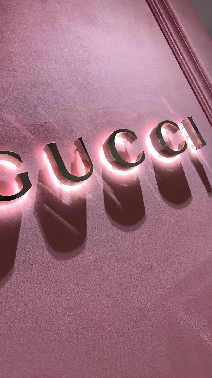 Gucci Rose Gold Aesthetic Wallpaper