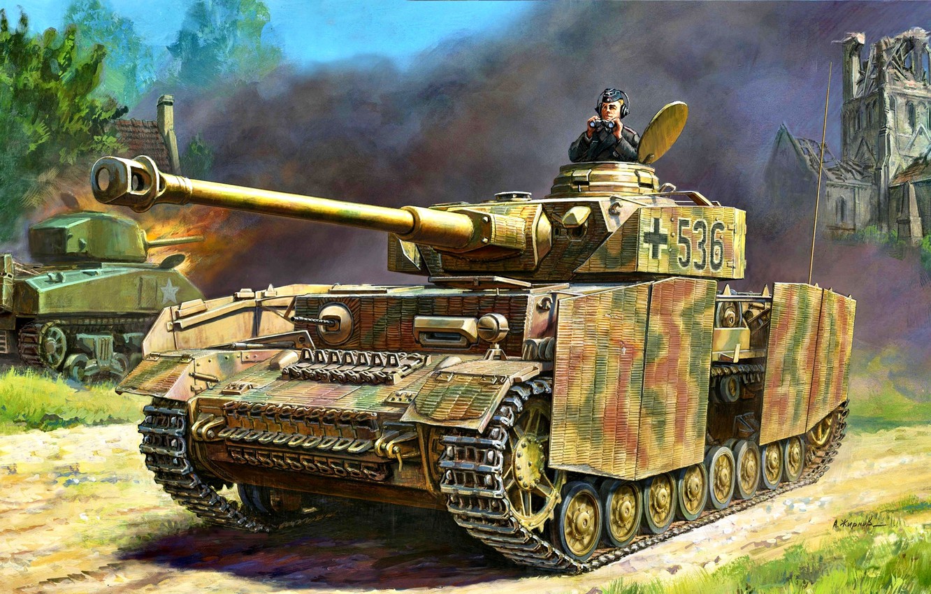 Wallpaper Germany, tank, Panzerkampfwagen IV, WW Tank weapon, Pz.Kpfw.IV, M4 Sherman, Average, Ausf. H image for desktop, section оружие