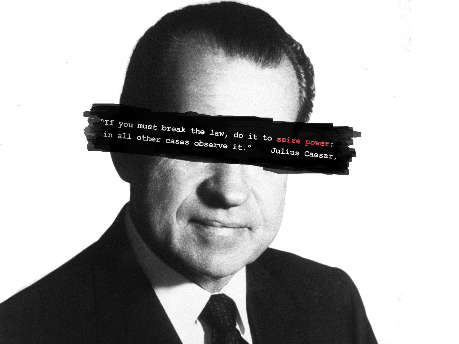 President Richard Nixon Black And White