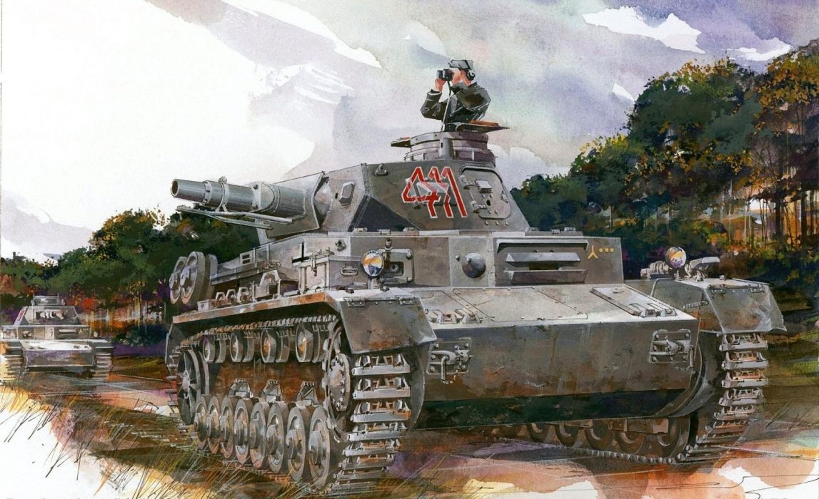 Painting Art Tanks Pz Kpfw IV Ausf Army wallpaperx1025