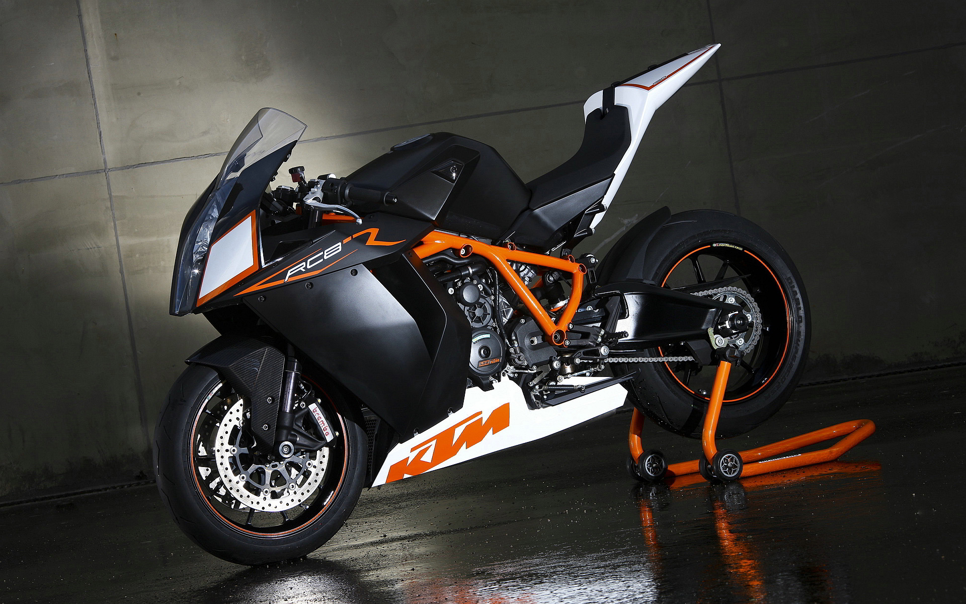KTM 1190 RC8 Black White wallpaperx1200