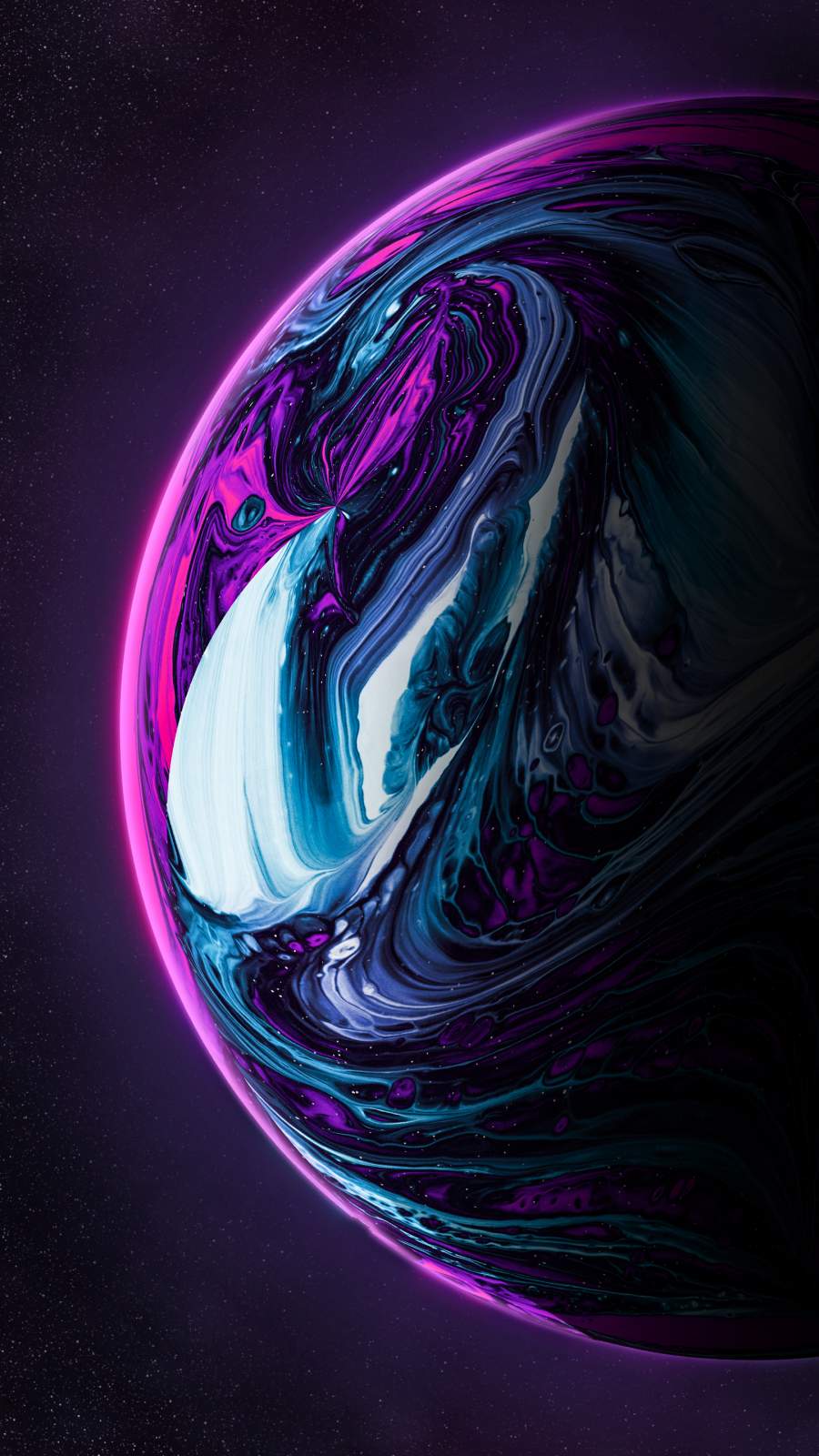 Fluid Blue Planet iPhone X Wallpaper