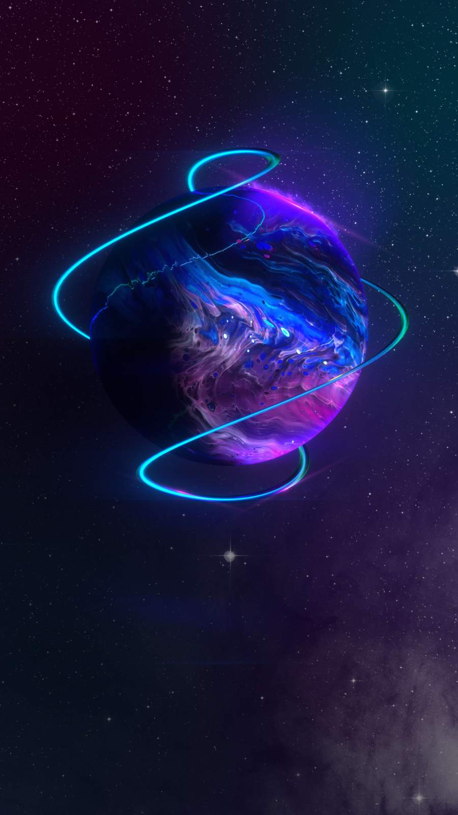 Neon Planet IPhone Wallpaper Wallpaper, iPhone Wallpaper