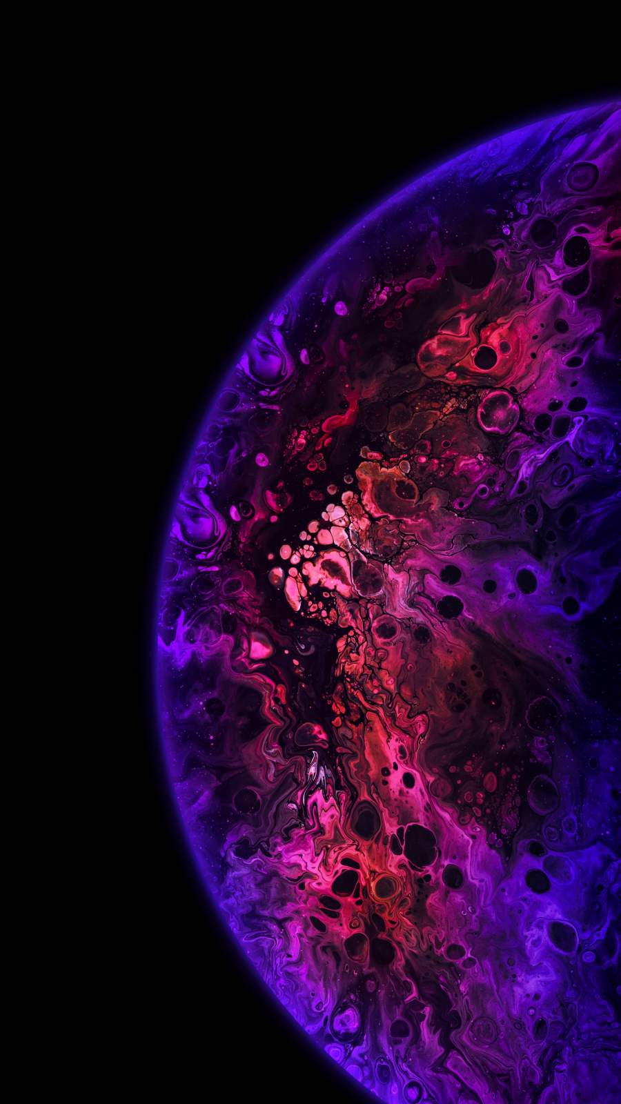 Colorful Sphere Planet iPhone X Wallpaper