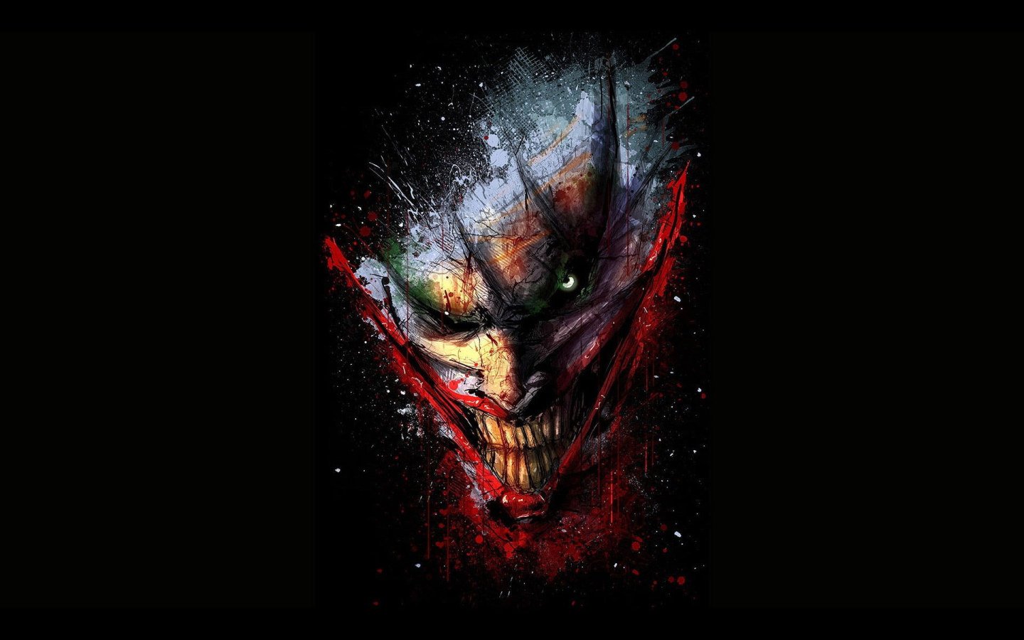 Wallpaper The Joker Painting, Batman, Red, Black Color • Wallpaper For You
