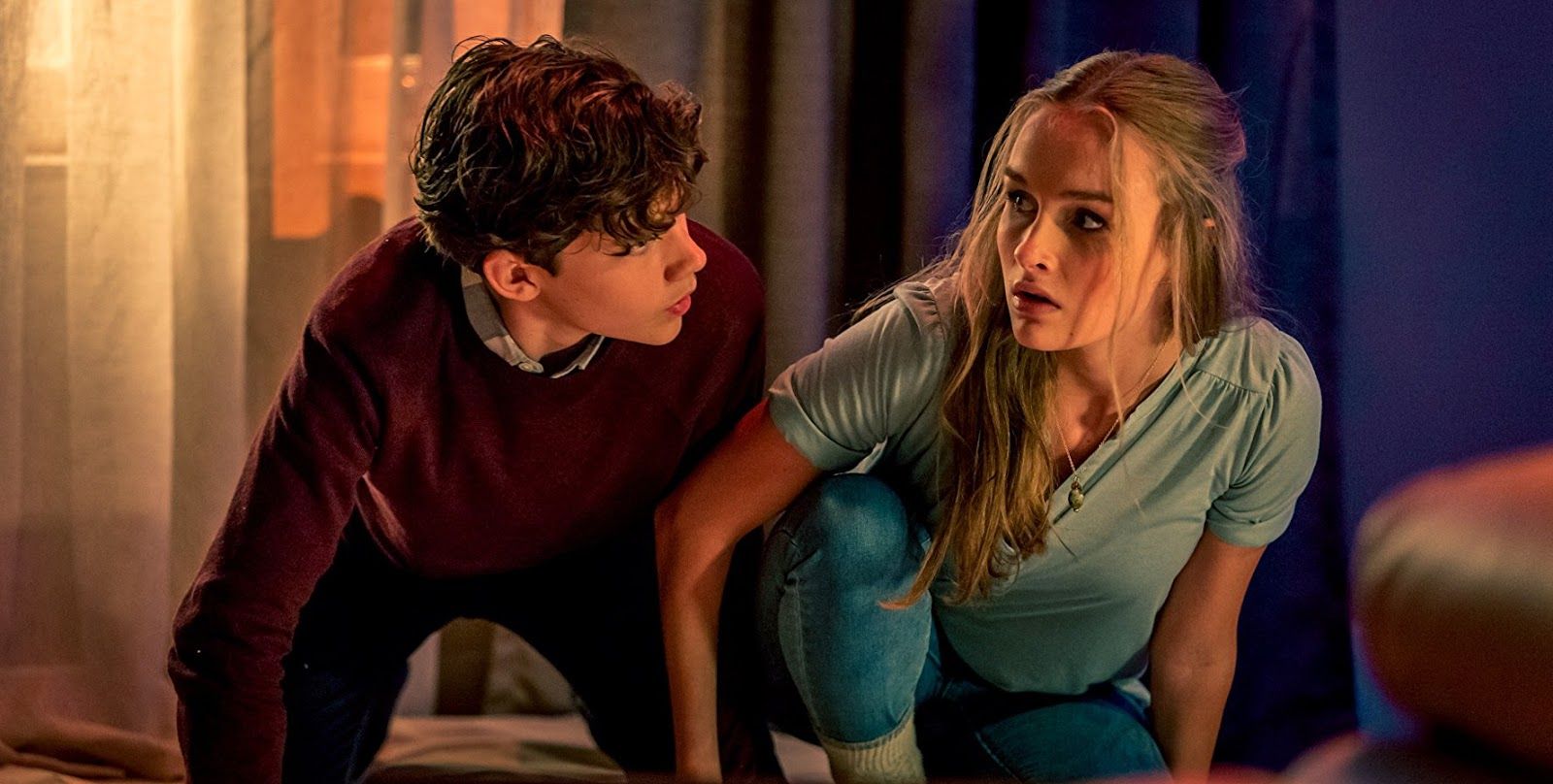 Better Watch Out Olivia DeJonge and Levi Miller Image 1. Christmas horror movies, Levi miller, Christmas horror