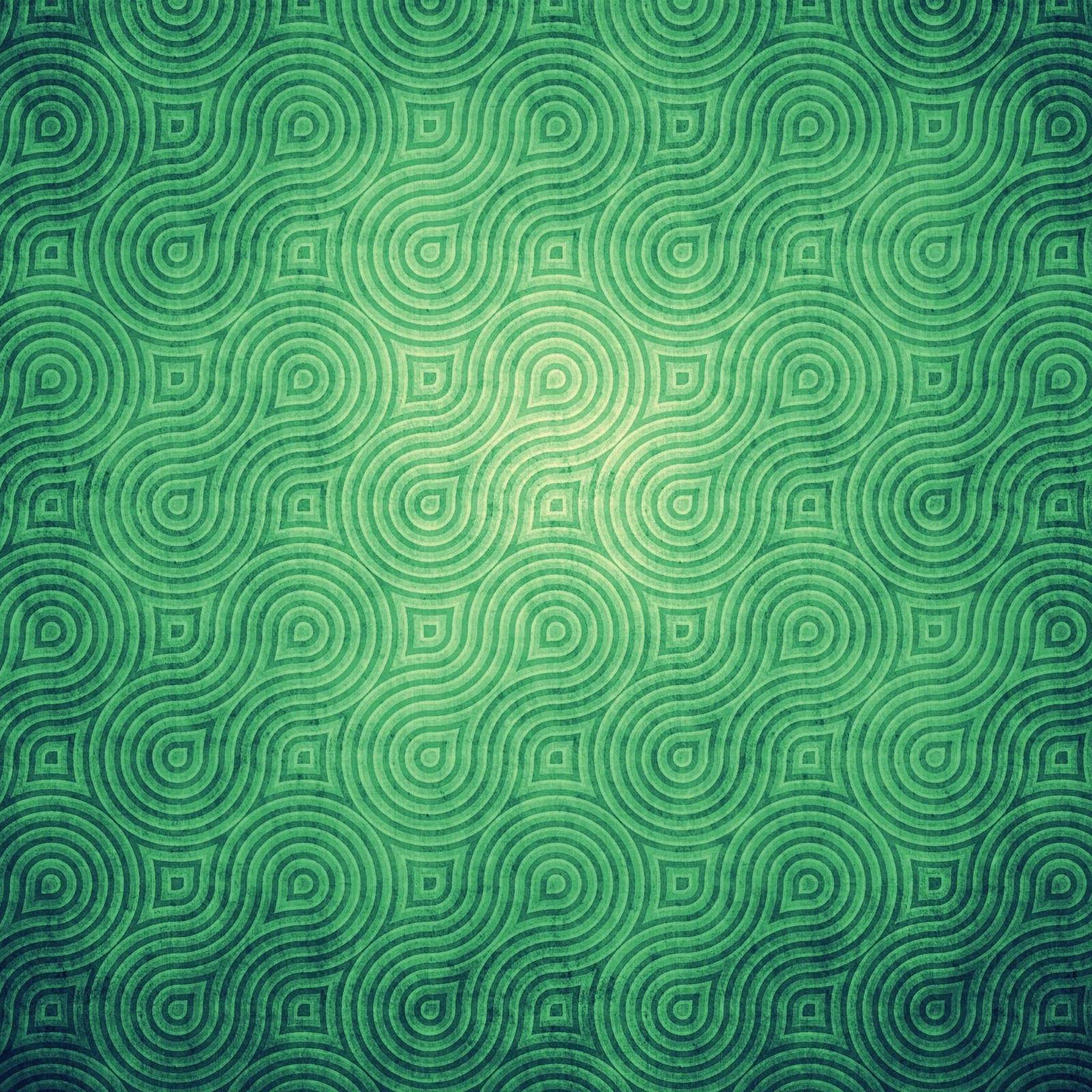 Abstract Green Swirl Vortex Pattern iPad Air Wallpaper Free Download