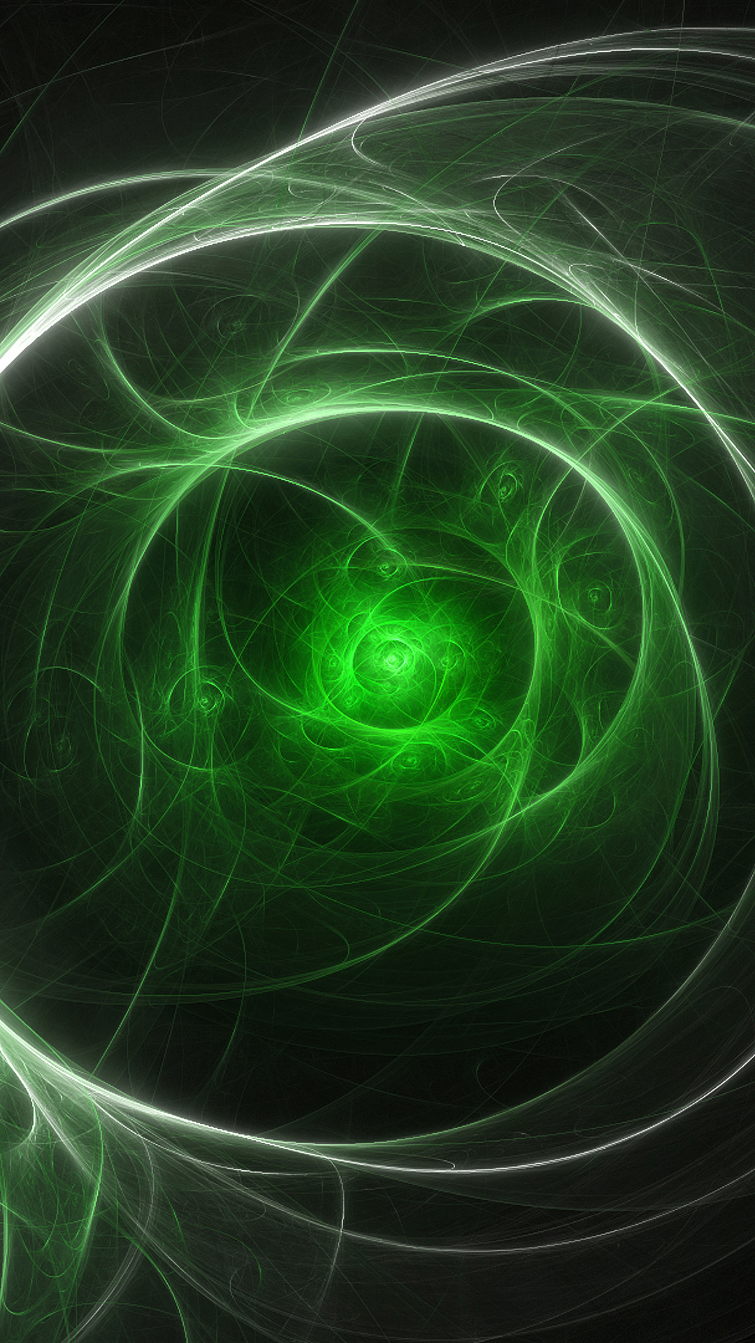 Green Swirl iPhone Wallpaper HD