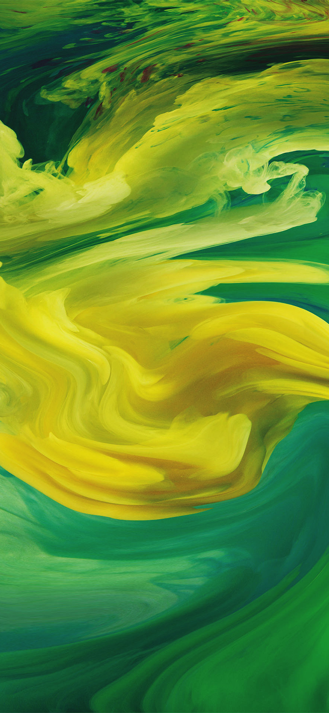 Hurricane Swirl Abstract Art Paint Green Pattern