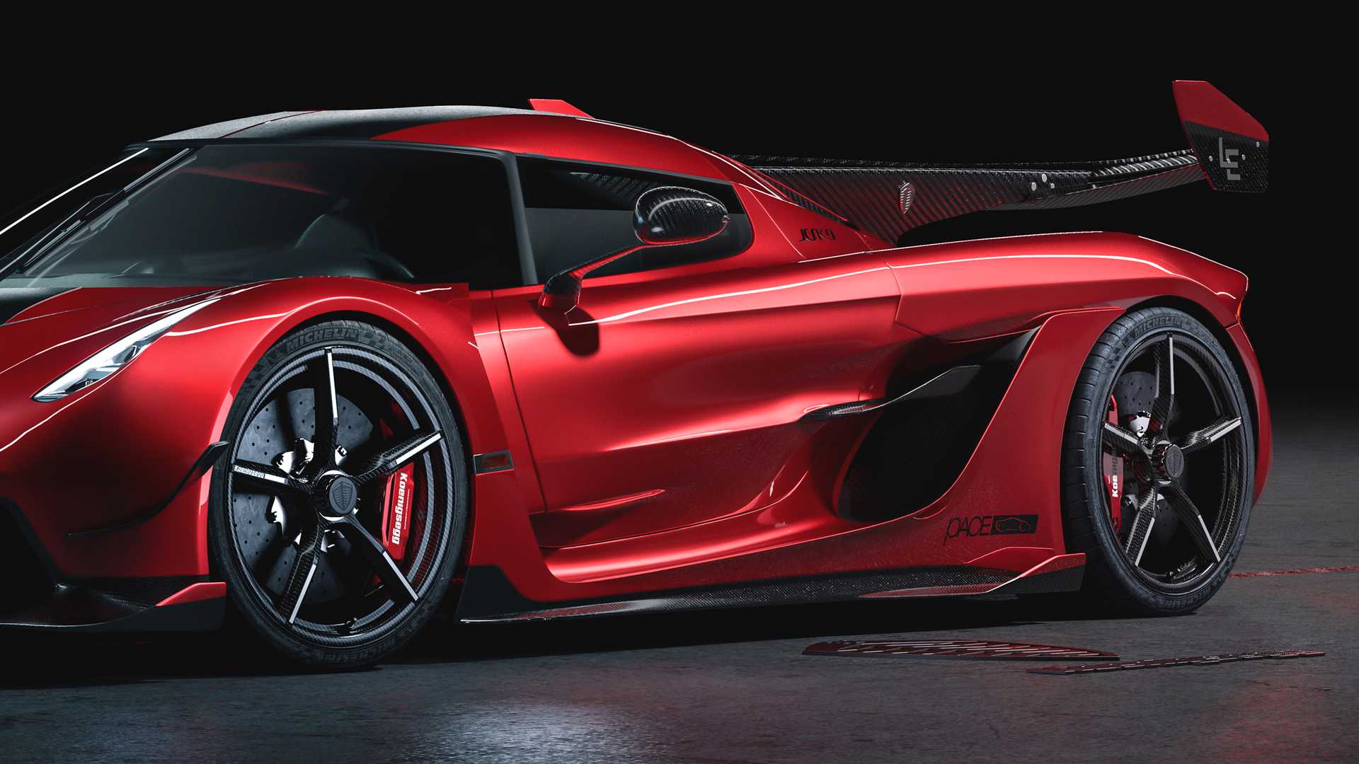 Koenigsegg Jesko Cherry Red Edition10 Detail Wallpaper