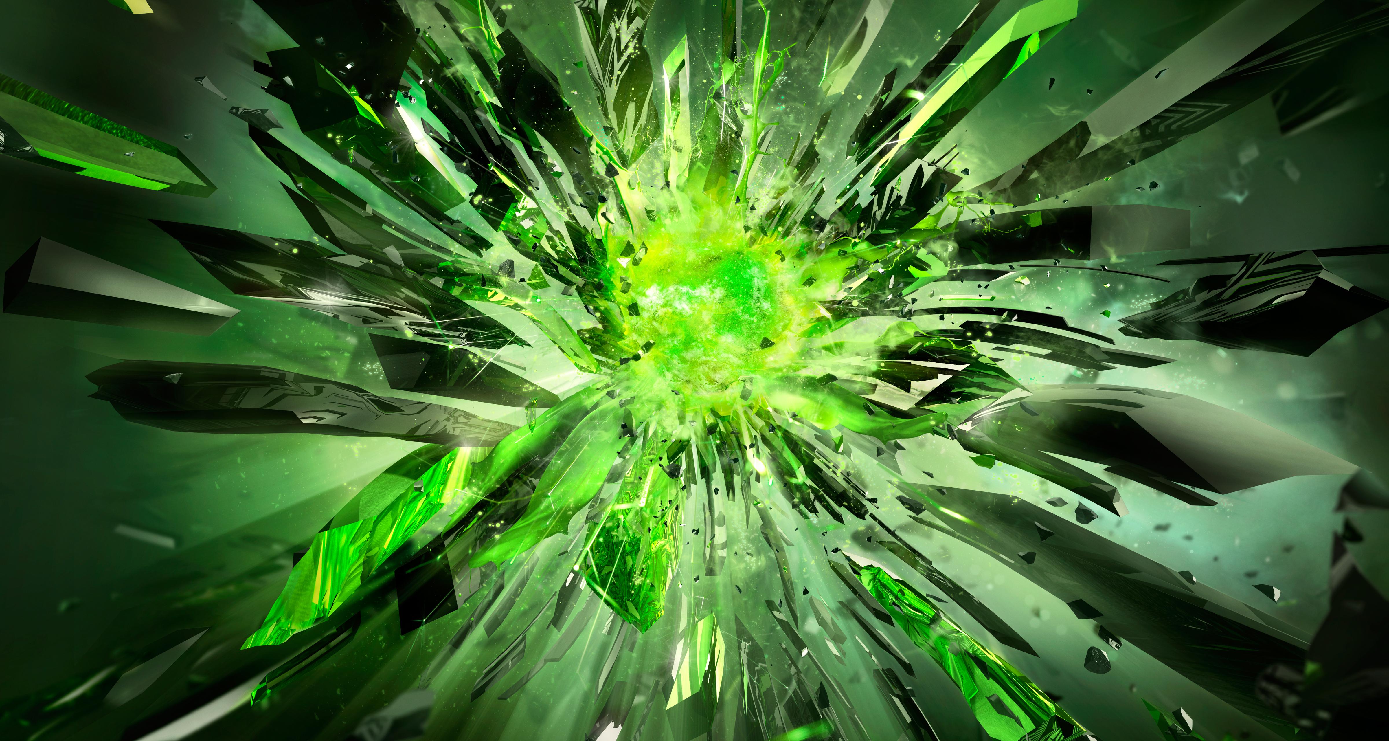 Green Crystal Wallpaper Free Green Crystal Background