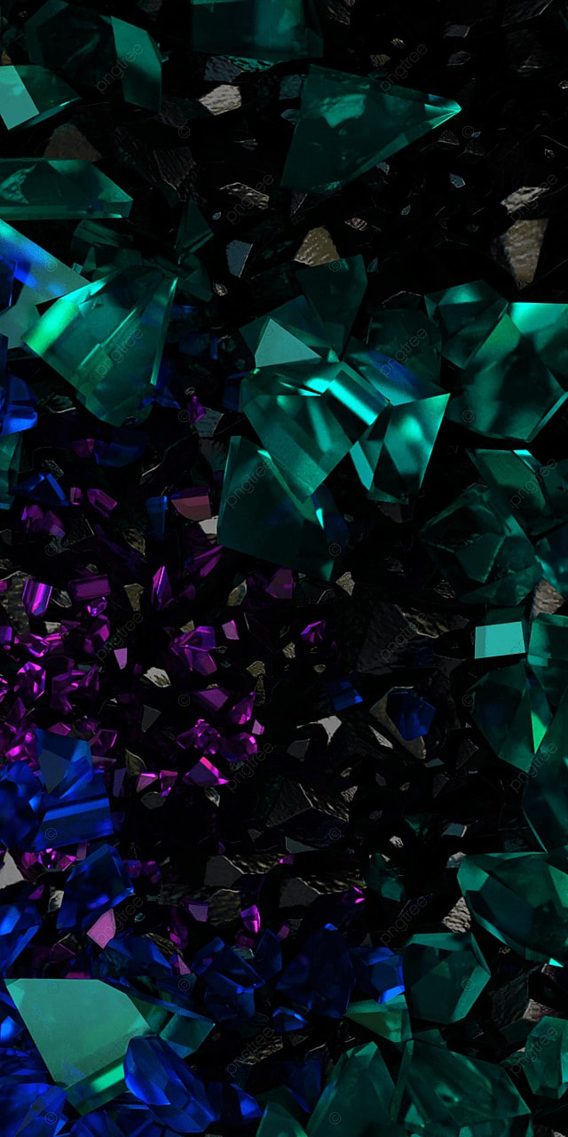 Crystal Wallpaper Background With Green Glass And Purple, Futuristic, Luxury, Diamond Background Image for Free Download