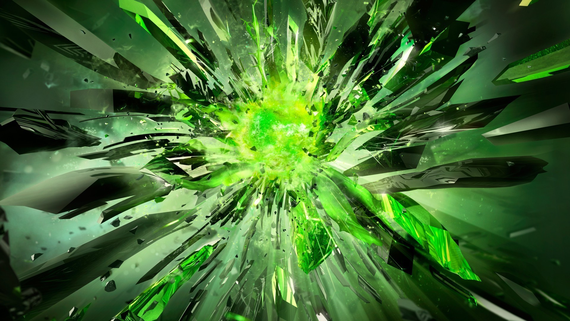 Abstract Nvidia Green HD Wallpaper