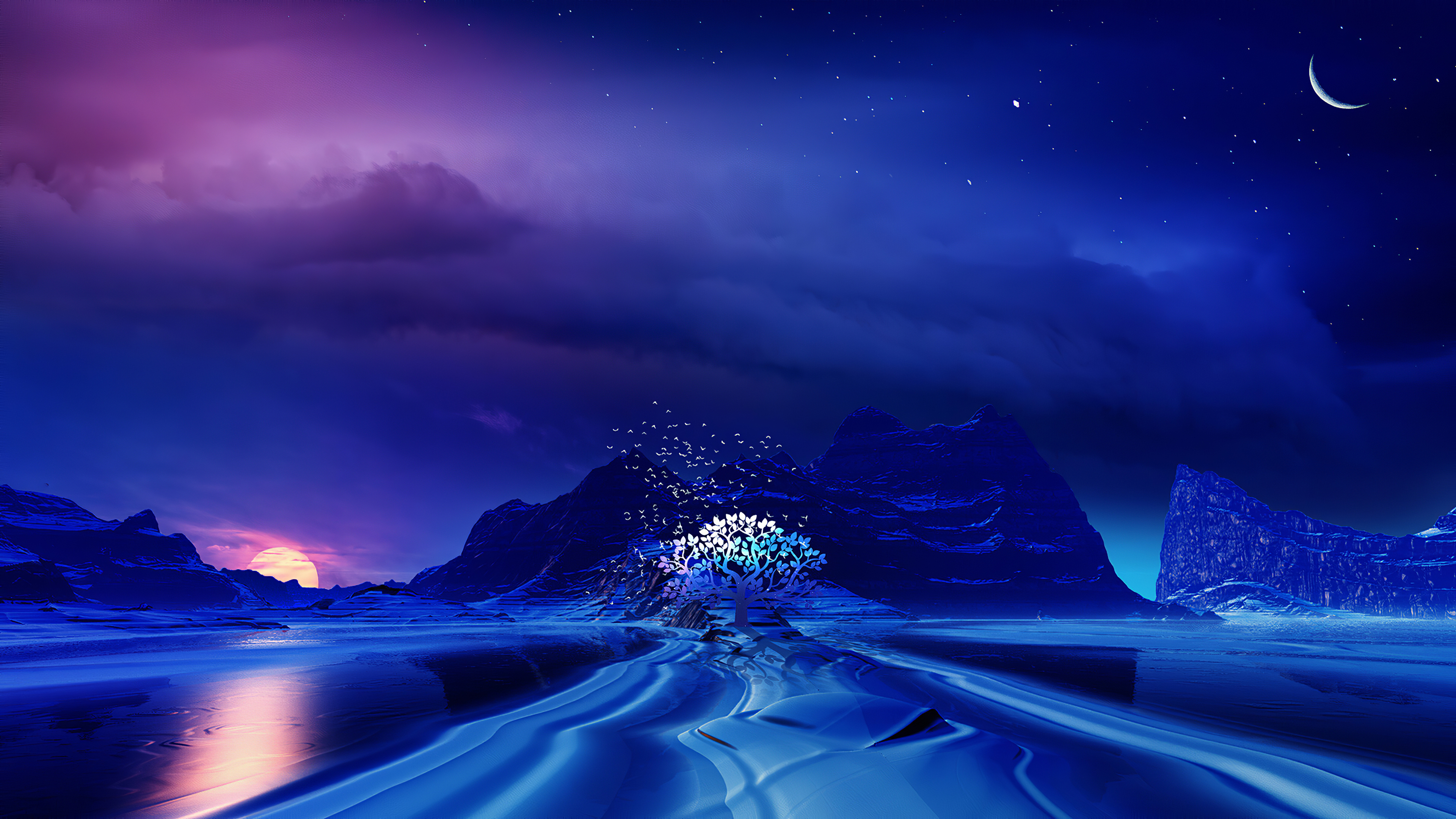 Enchanting Blues 4k, HD Artist, 4k Wallpaper, Image, Background, Photo and Picture
