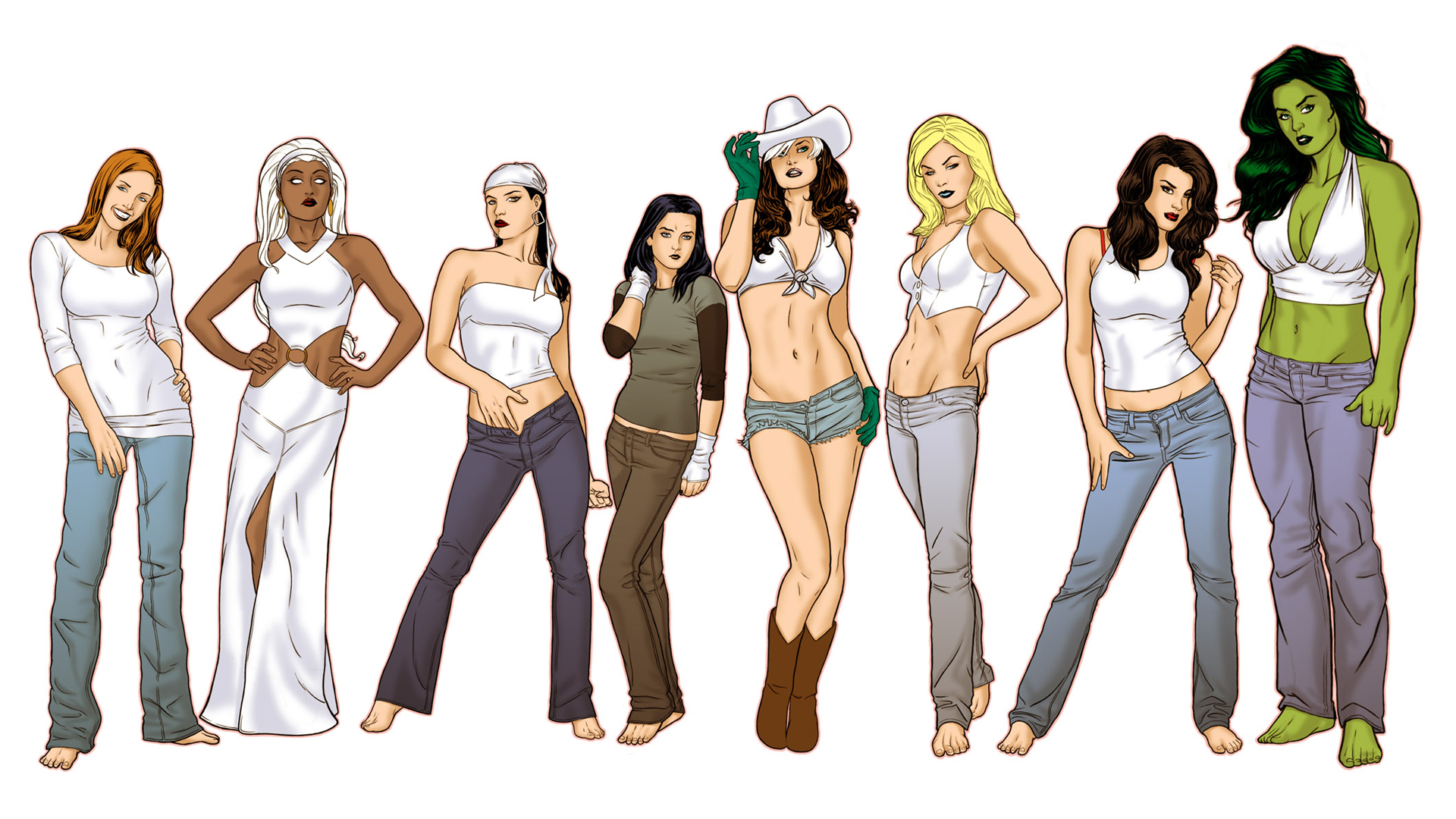 Rogue Marvel Comics She Hulk Storm Marvel Comics Wallpaper:1920x1080