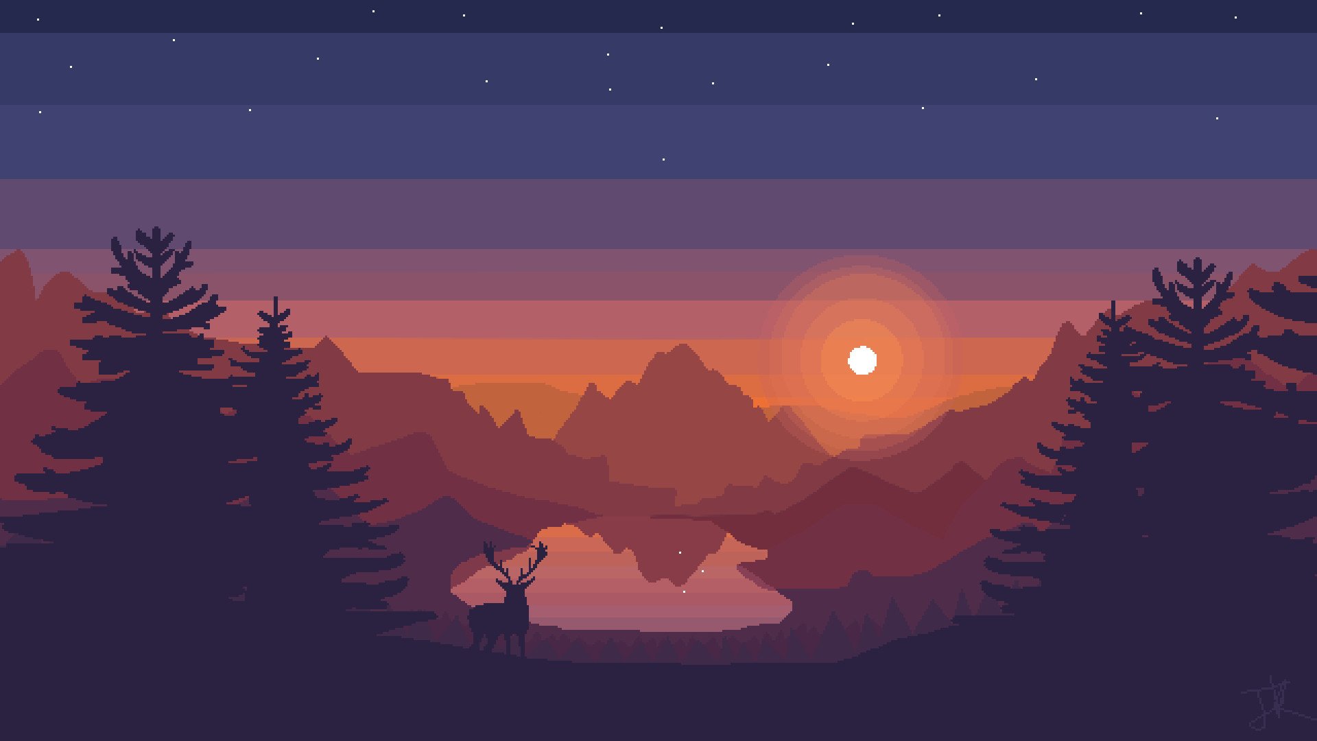 Aesthetic Pixel HD Desktop Wallpaper