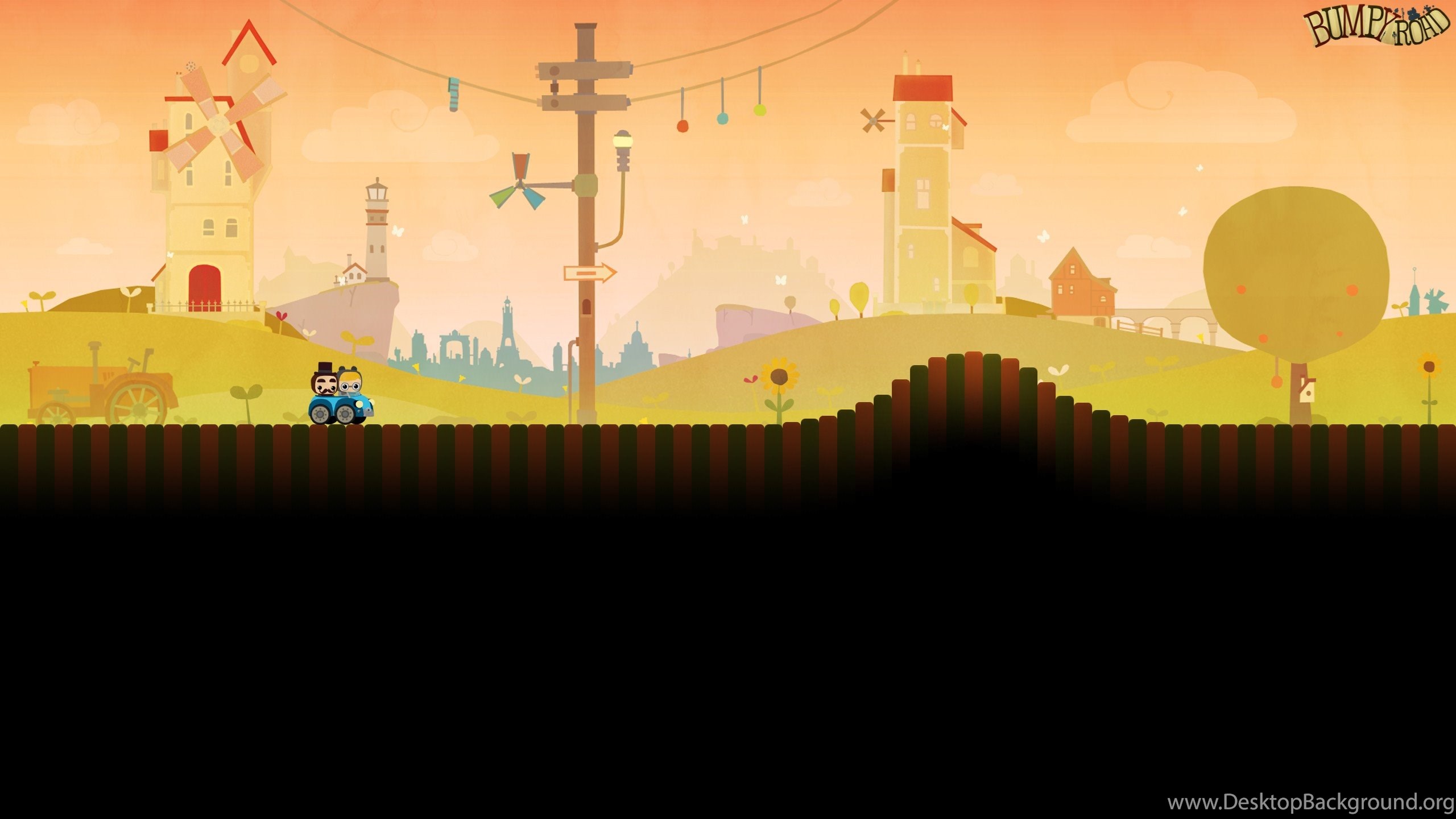 Video Games Roads Pixel Art Wallpaper Desktop Background