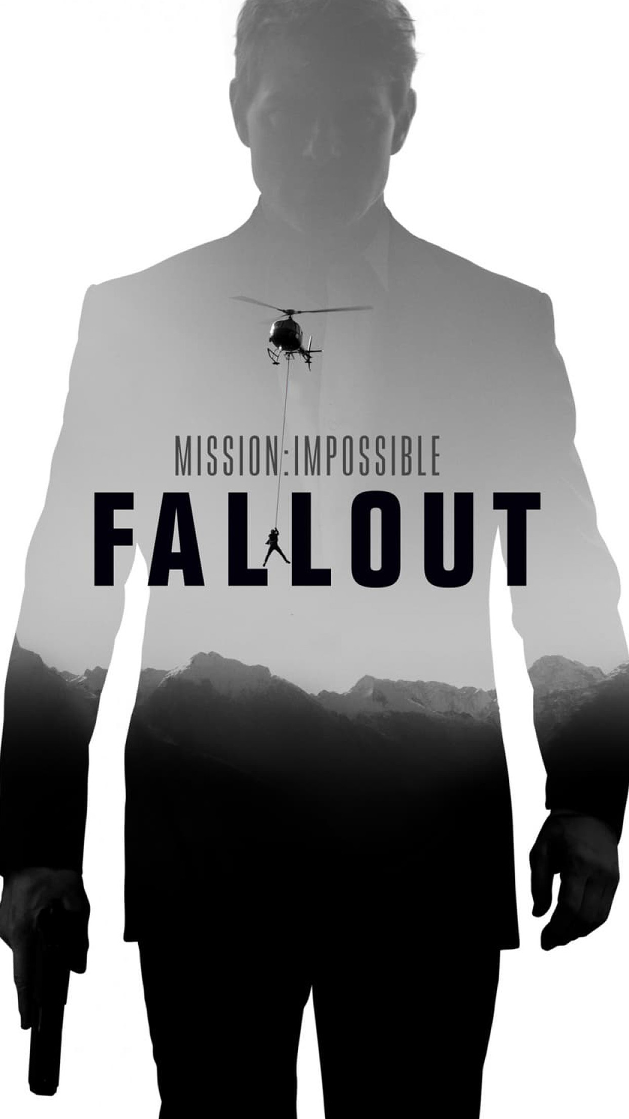 Mission Impossible Film Fallout Poster Art Bw