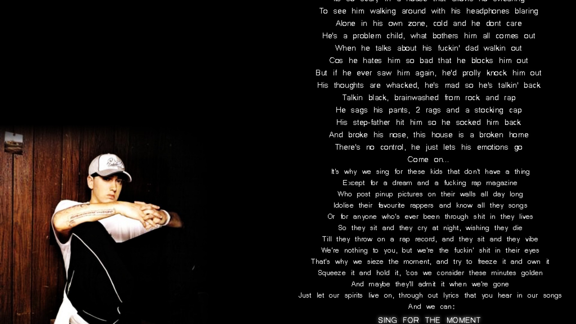 Eminem Image Sing For The Moment HD Wallpaper And Sing For The Moment Quotes Wallpaper & Background Download