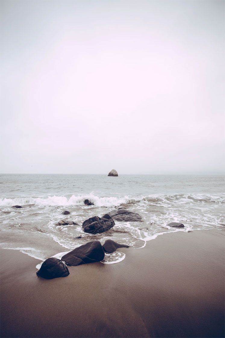 Peace & Quiet and Rocks on sea side iPhone wallpaper