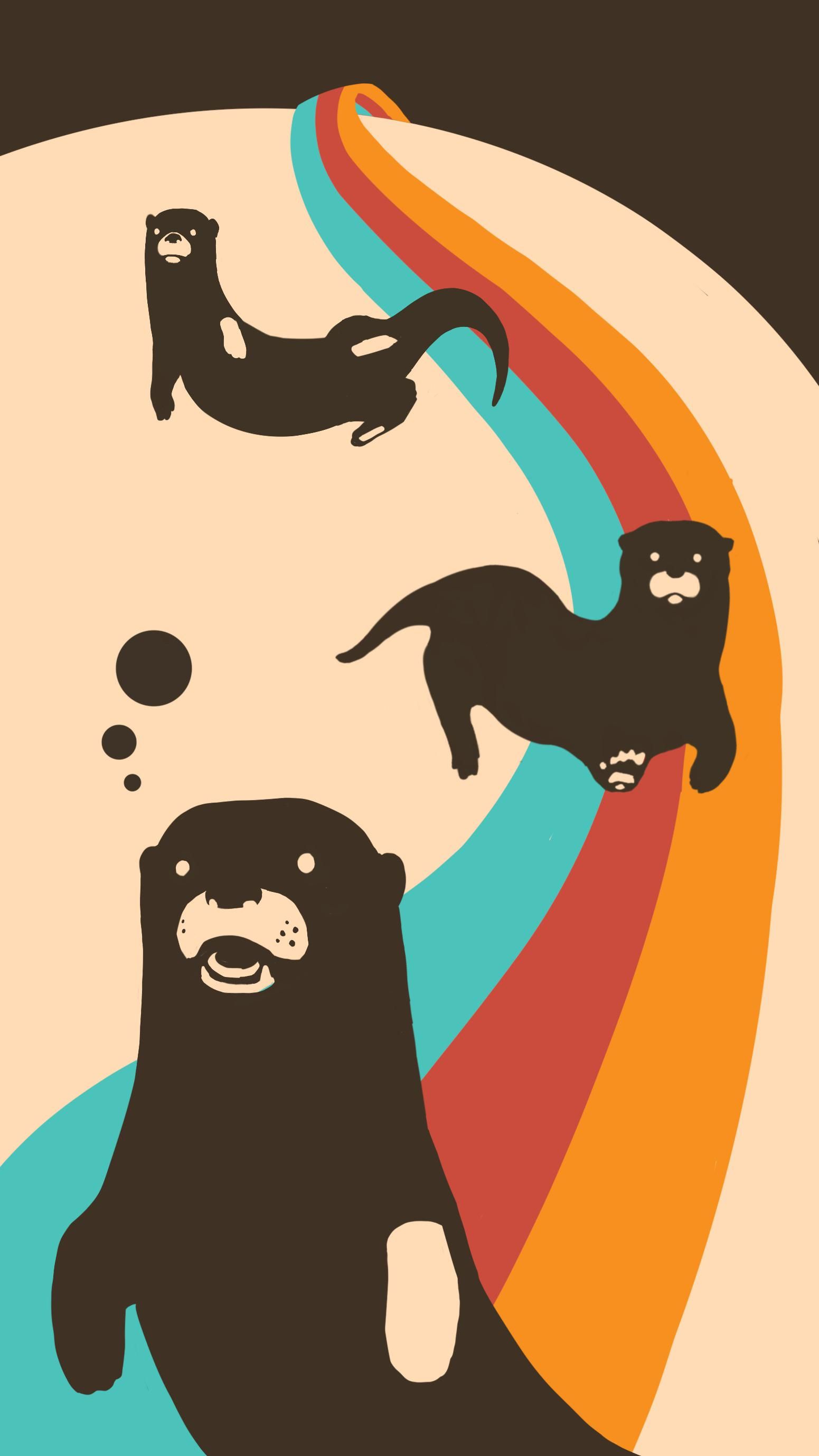 Please Follow #iloveotters My New Phone Wallpaper U Pskull15 #otter #otters #cute #babyott. Sea Otter Wallpaper Iphone, Kawaii Wallpaper, Phone Wallpaper