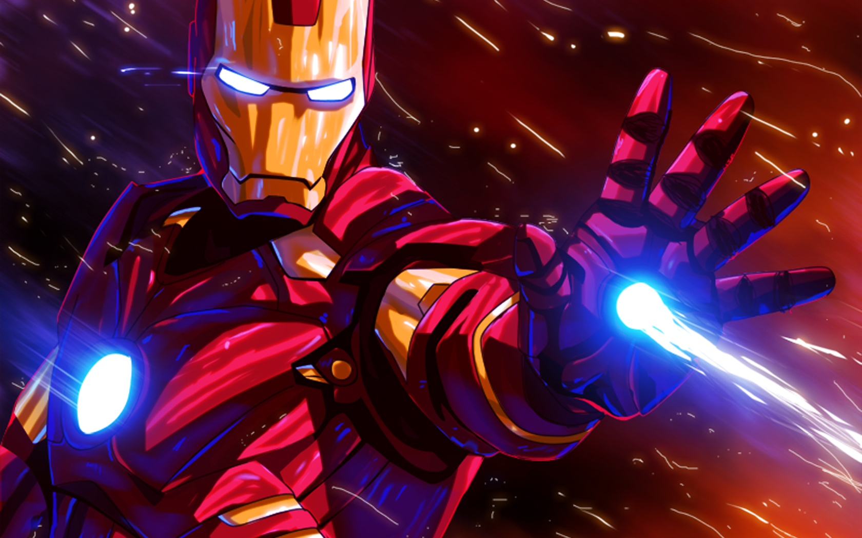 Iron Man Colorful Glowing Art 1680x1050 Resolution HD 4k Wallpaper, Image, Background, Photo and Picture