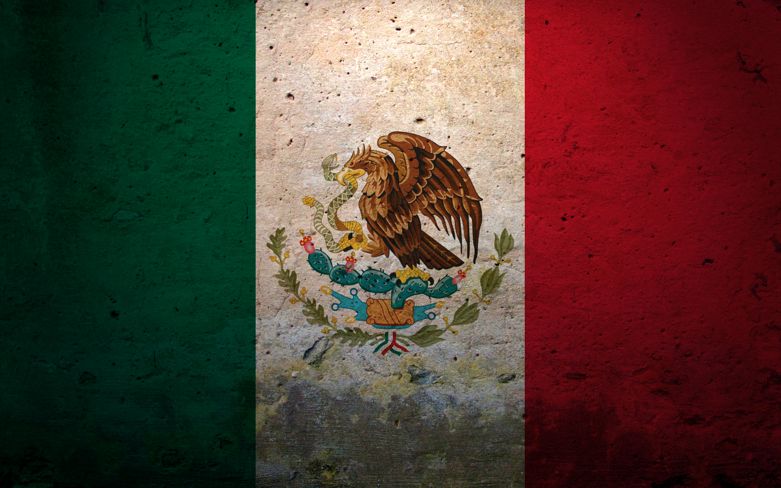 Faded Mexican Flag Background